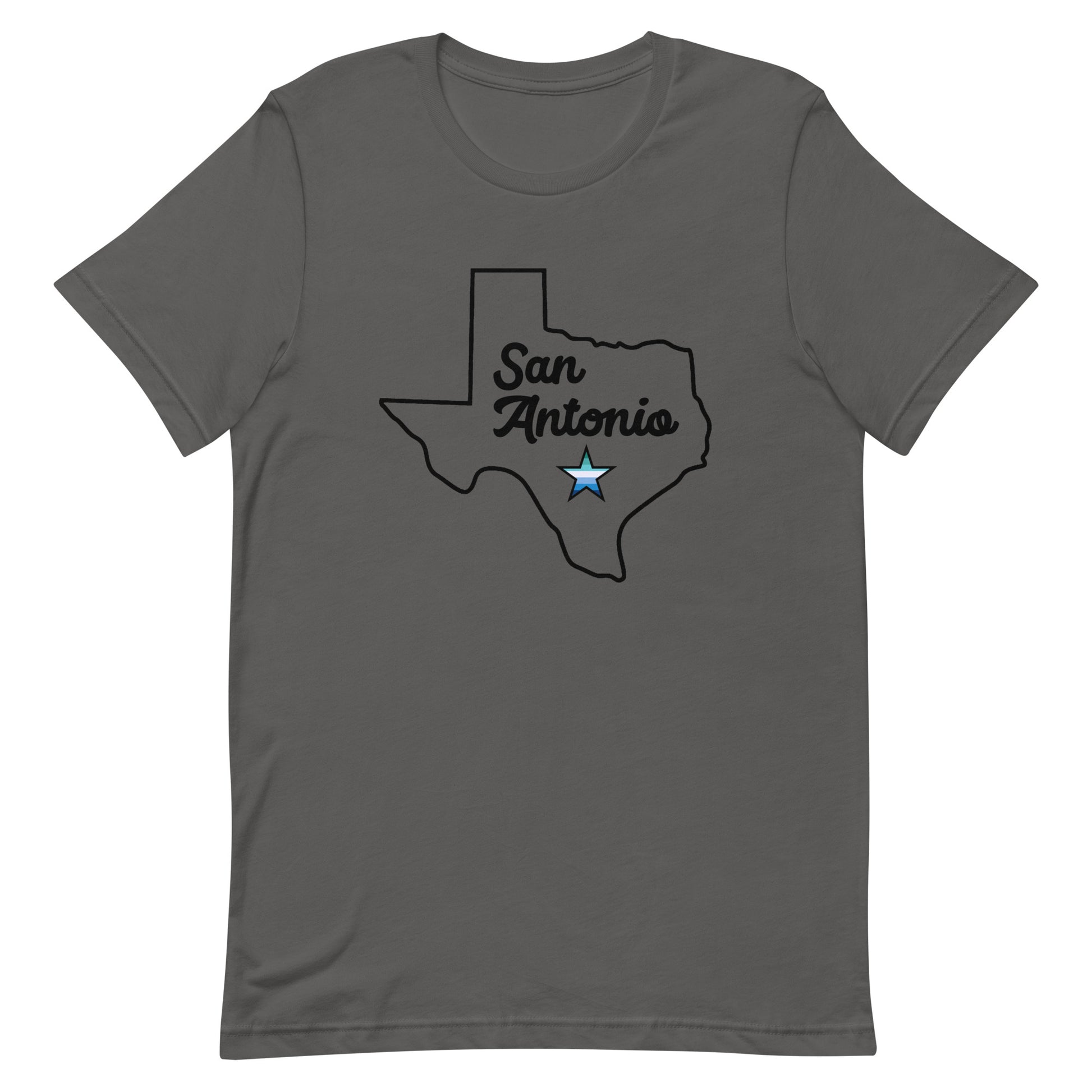 San Antonio Texas Gay Star T-shirt Asphalt Gay unisex-staple-t-shirt-asphalt-front-63b77c4071a2d