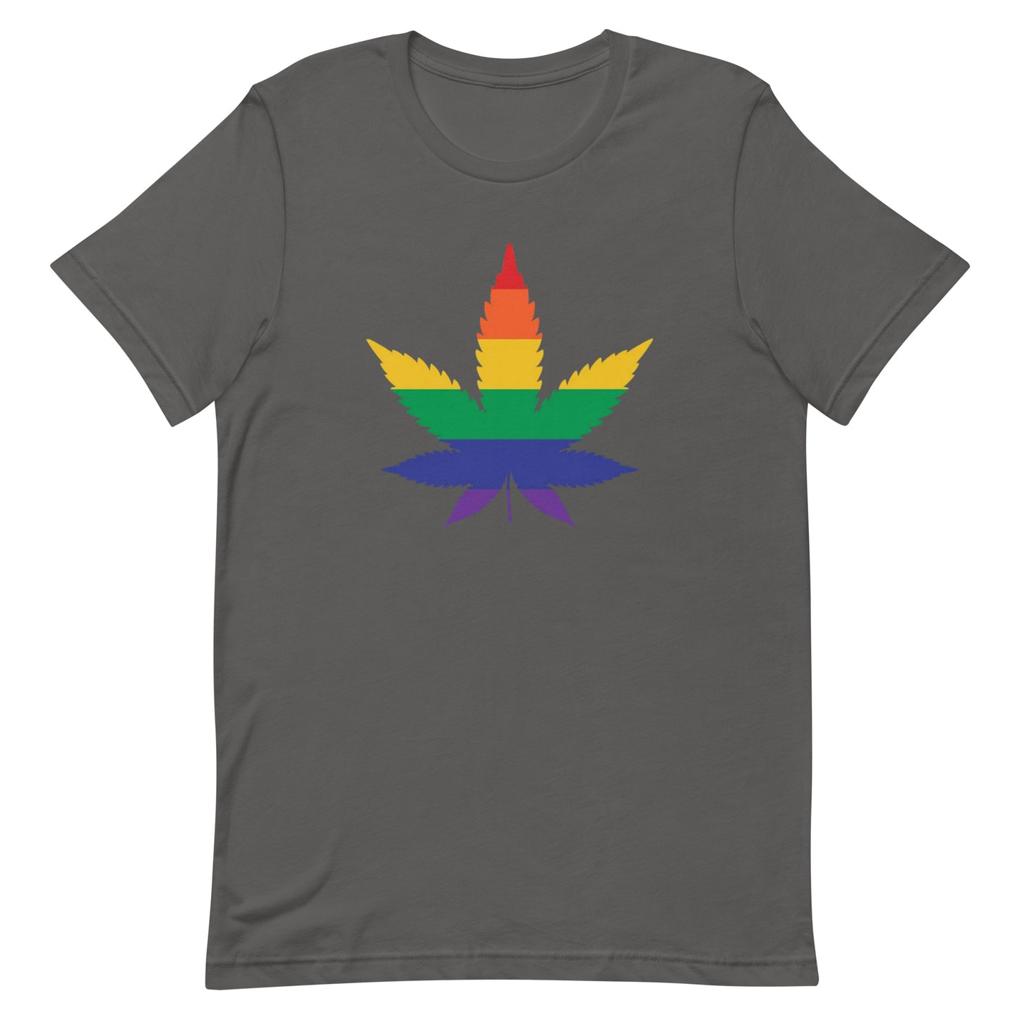 LGBTQ Pride T-Shirt - Weed Asphalt Pride unisex-staple-t-shirt-asphalt-front-63b9e3ef1ed83