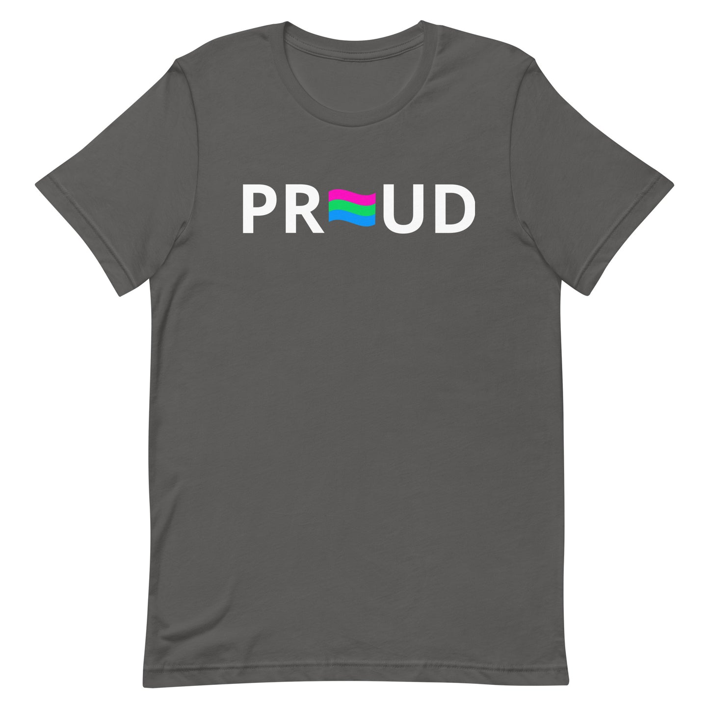 Polysexual Poly Pride T-shirt - Proud Asphalt Polysexual unisex-staple-t-shirt-asphalt-front-63ba33e0e9f0f