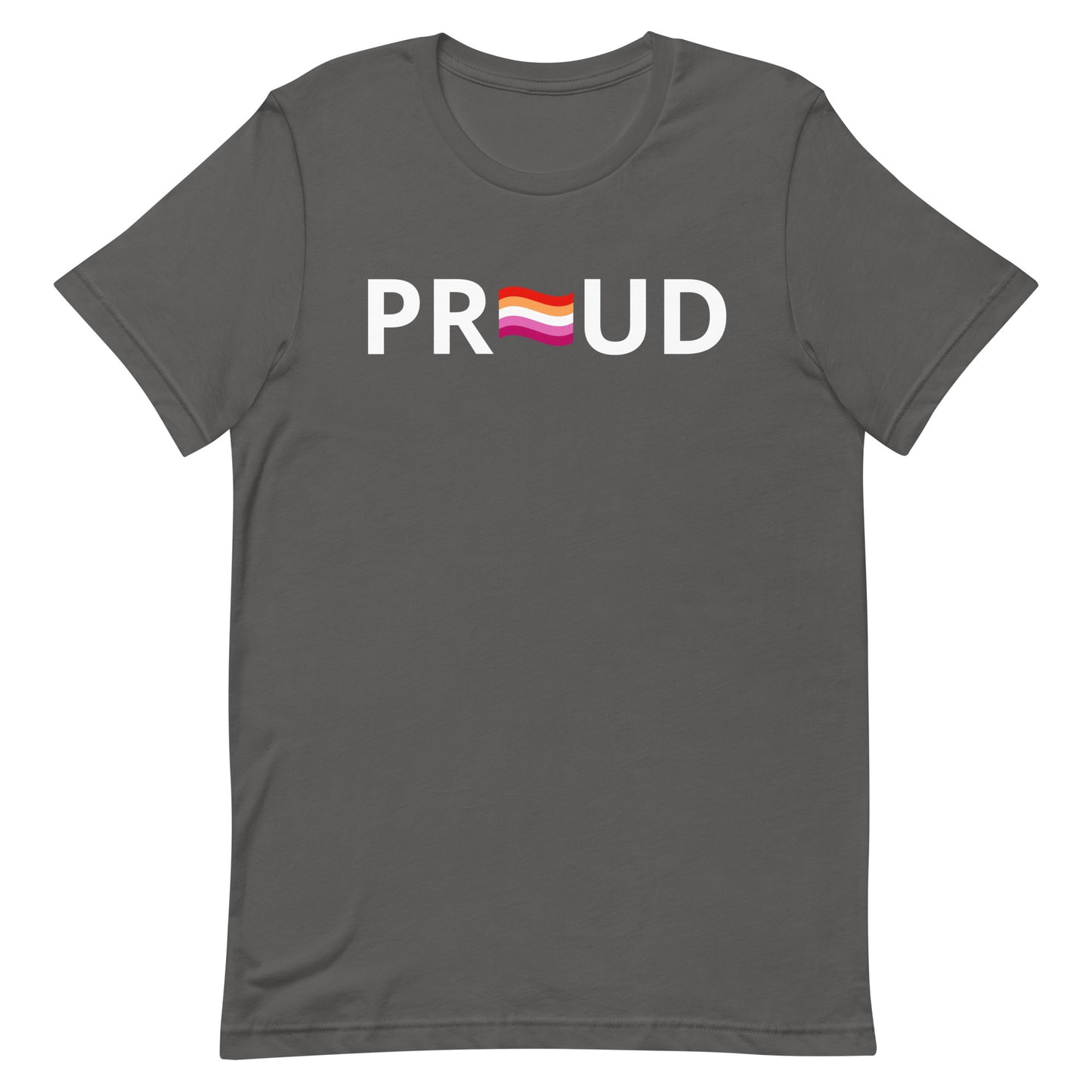 Lesbian Pride T-shirt - Proud Asphalt Lesbian unisex-staple-t-shirt-asphalt-front-63ba3646b3efe