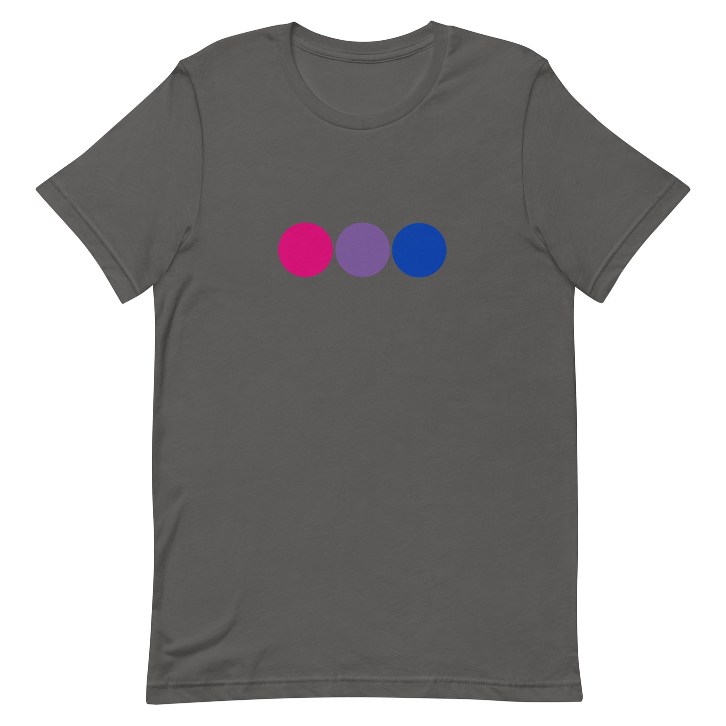 Bisexual Bi Pride Shirt with Circles Asphalt Bisexual unisex-staple-t-shirt-asphalt-front-63bb677746b28