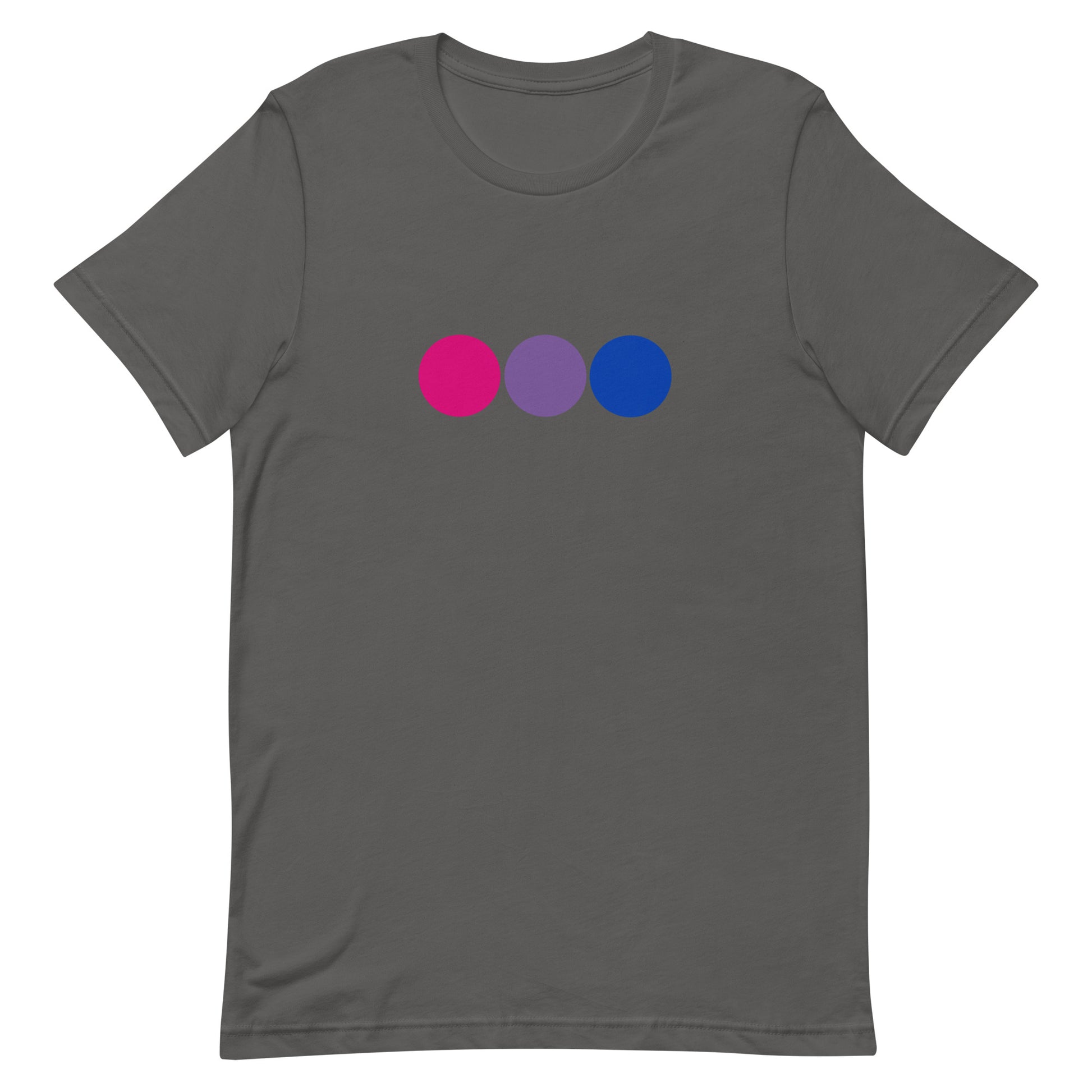 Bisexual Bi Pride Shirt with Circles Asphalt Bisexual unisex-staple-t-shirt-asphalt-front-63bb677746b28