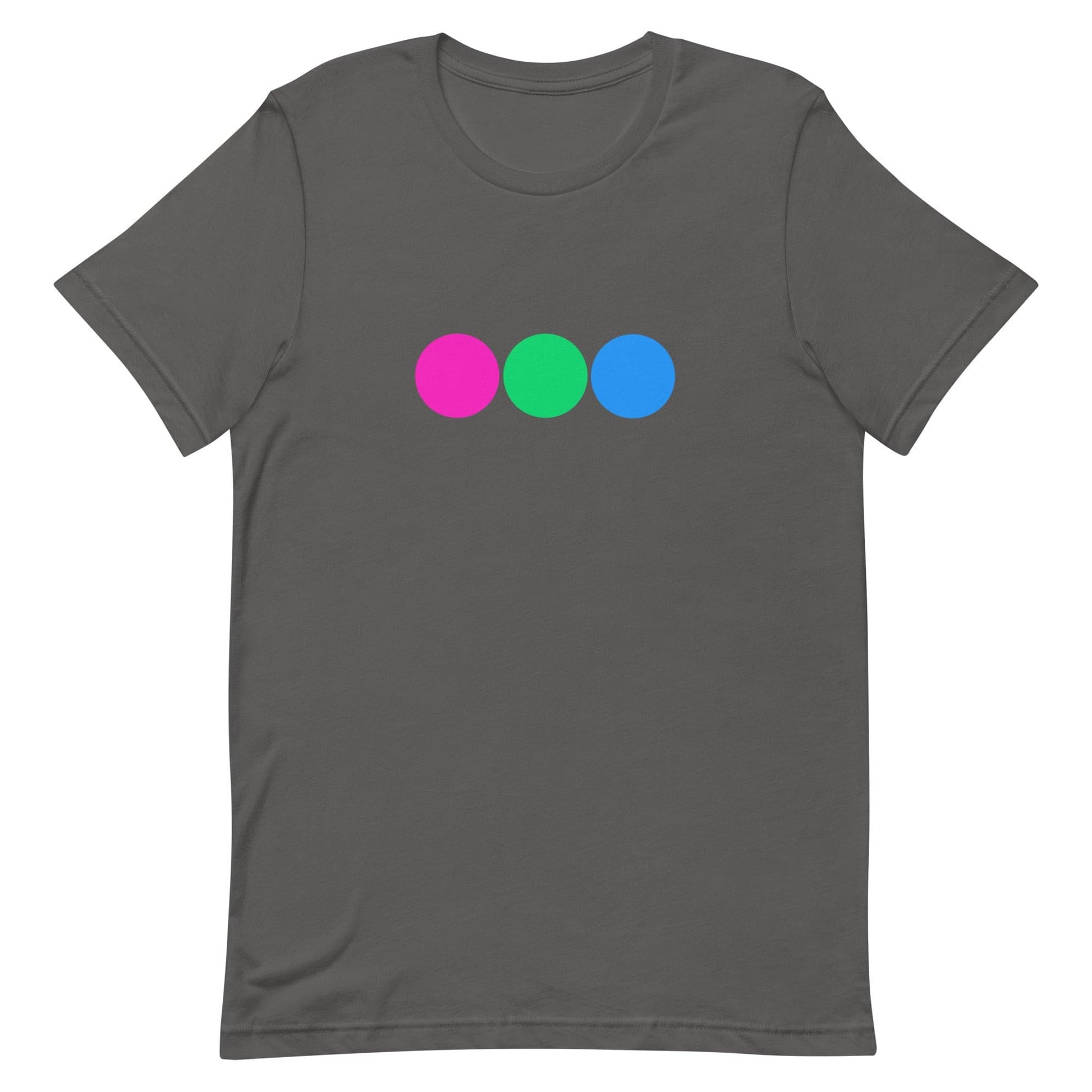 Polysexual Poly Pride T-Shirt - Circles Asphalt Polysexual unisex-staple-t-shirt-asphalt-front-63bb68185b6fa