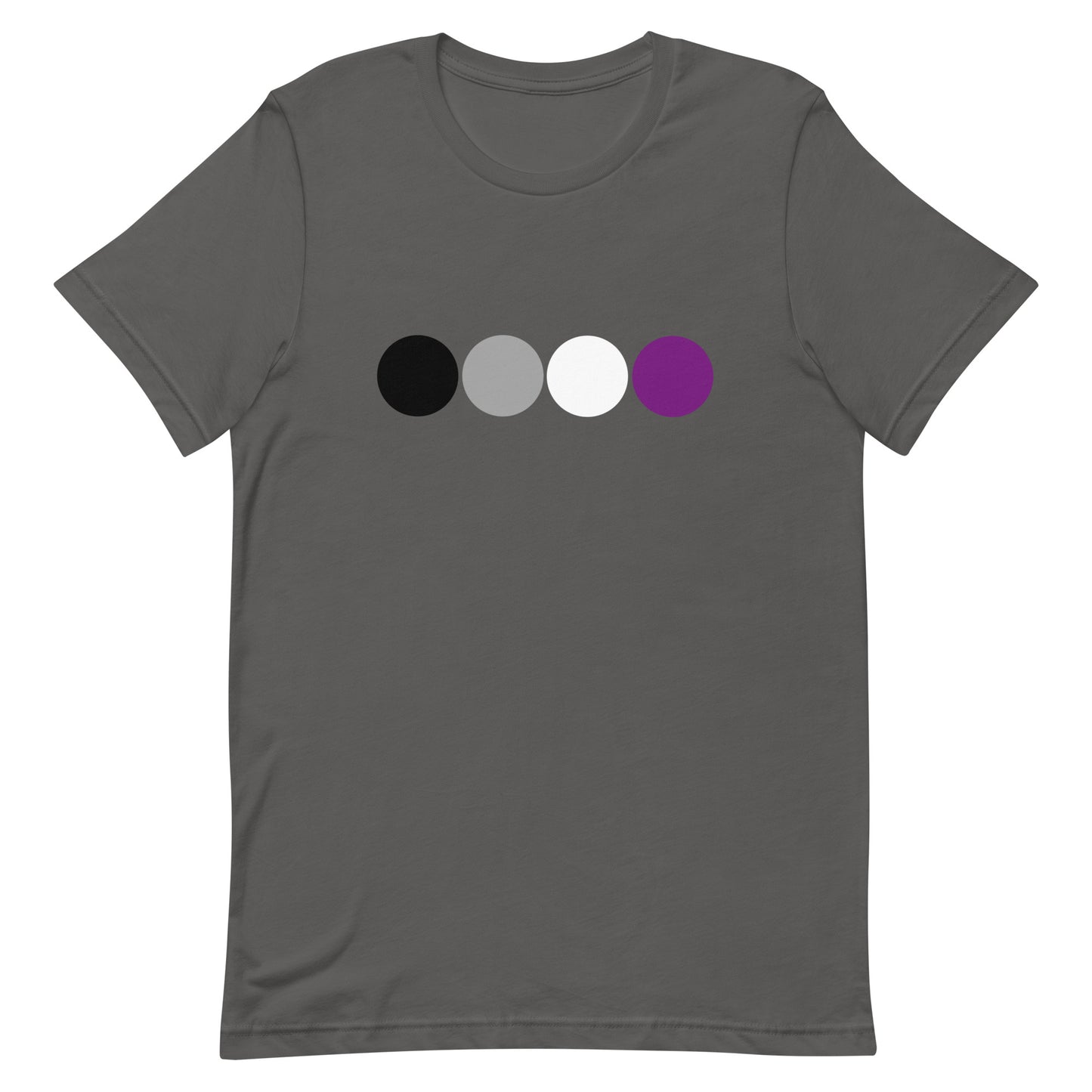 Asexual Ace Pride Shirt Circles Asphalt Asexual unisex-staple-t-shirt-asphalt-front-63bb69a8a2c96