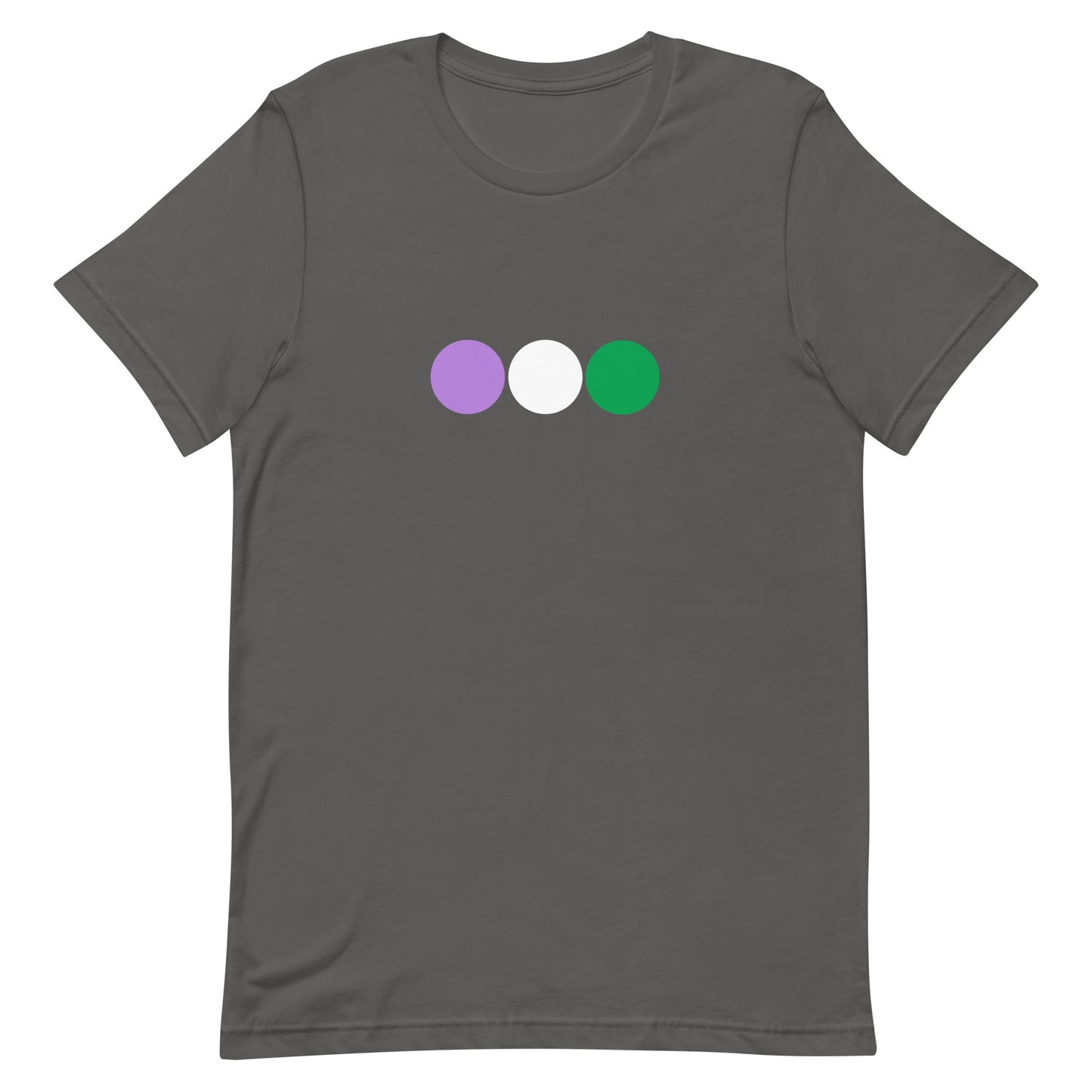 Genderqueer Pride Shirt - Circles Asphalt Genderqueer unisex-staple-t-shirt-asphalt-front-63bb6cbf3d6f8