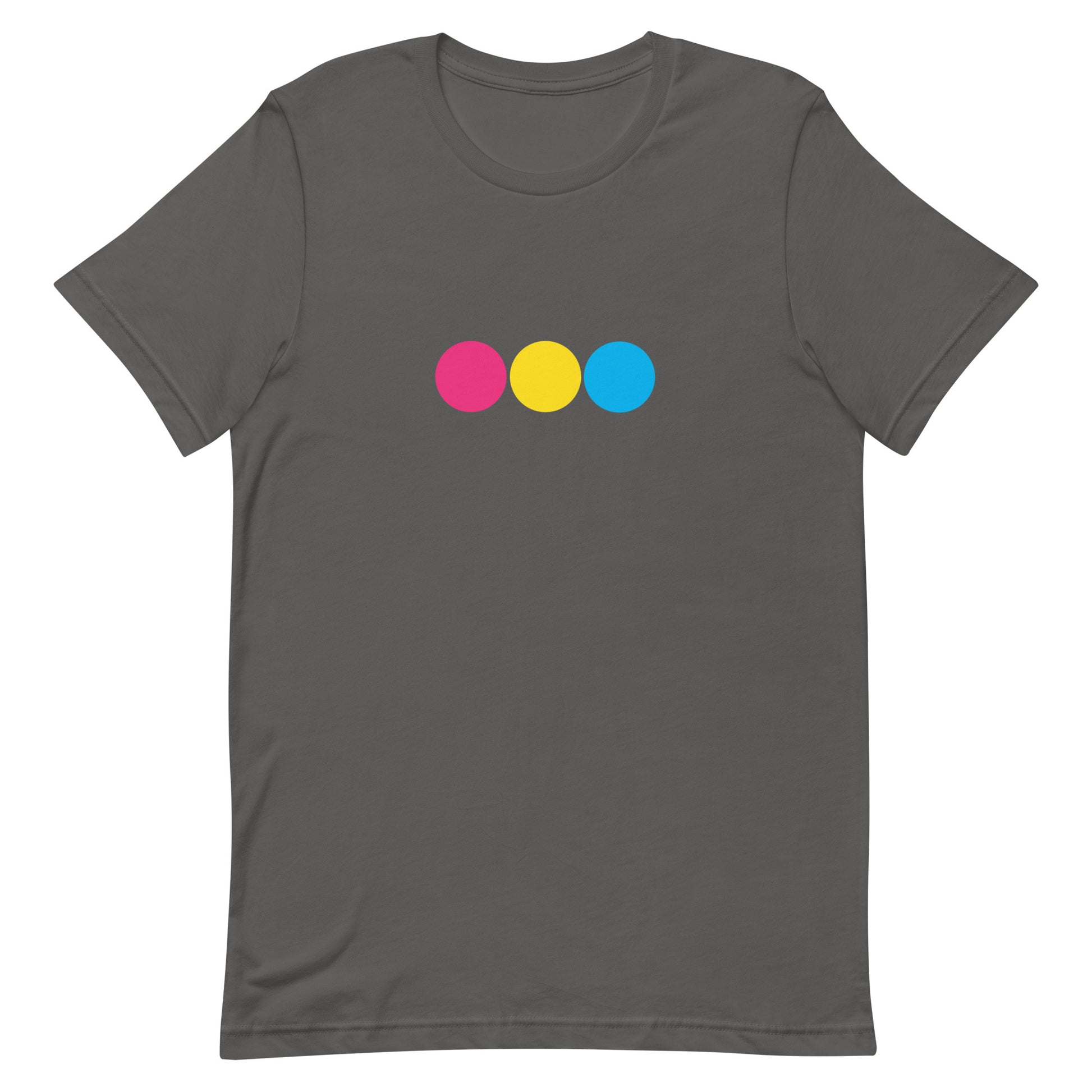 Pansexual Pan Pride T-Shirt - Circle Asphalt Pansexual unisex-staple-t-shirt-asphalt-front-63bb6d9aa7b11