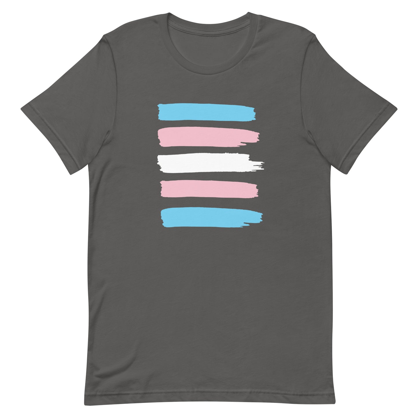 Transgender Trans Pride T-Shirt - Paint Stripes Asphalt Transgender unisex-staple-t-shirt-asphalt-front-63ec3282eb8ba