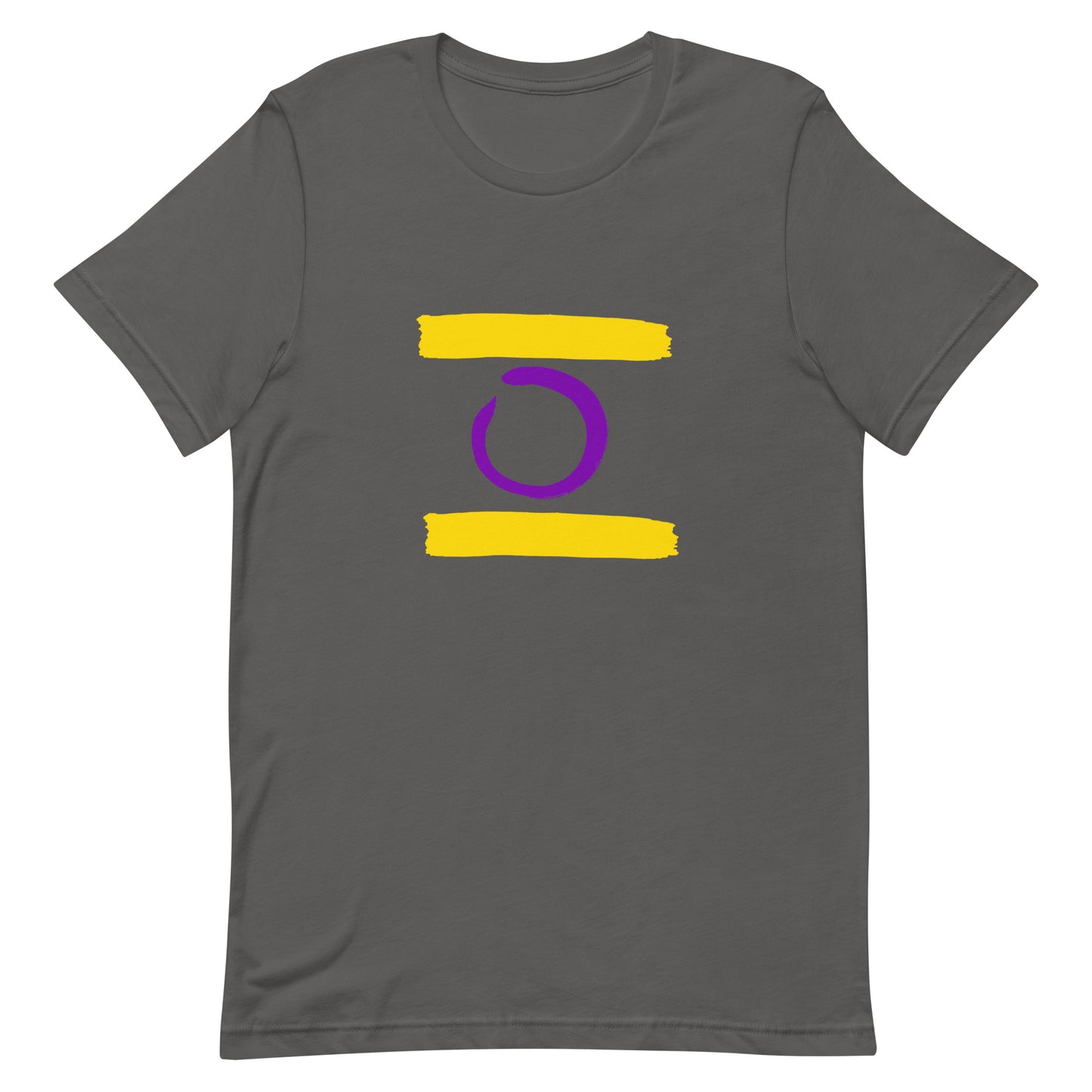 Intersex Pride Shirt - Paint Stripes Asphalt Intersex unisex-staple-t-shirt-asphalt-front-63ec37cd53e25