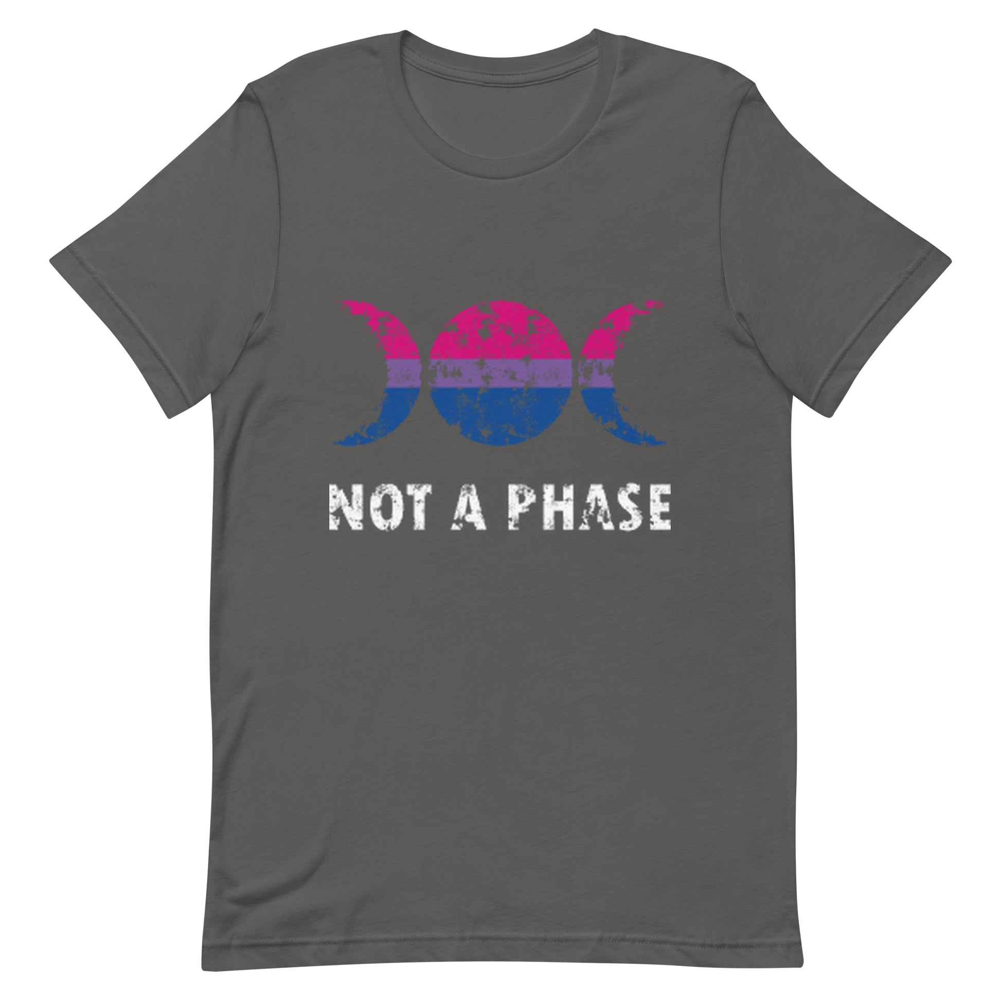 Bisexual Bi Pride Shirt Not A Phase Asphalt Bisexual unisex-staple-t-shirt-asphalt-front-63fa7cdeb4958