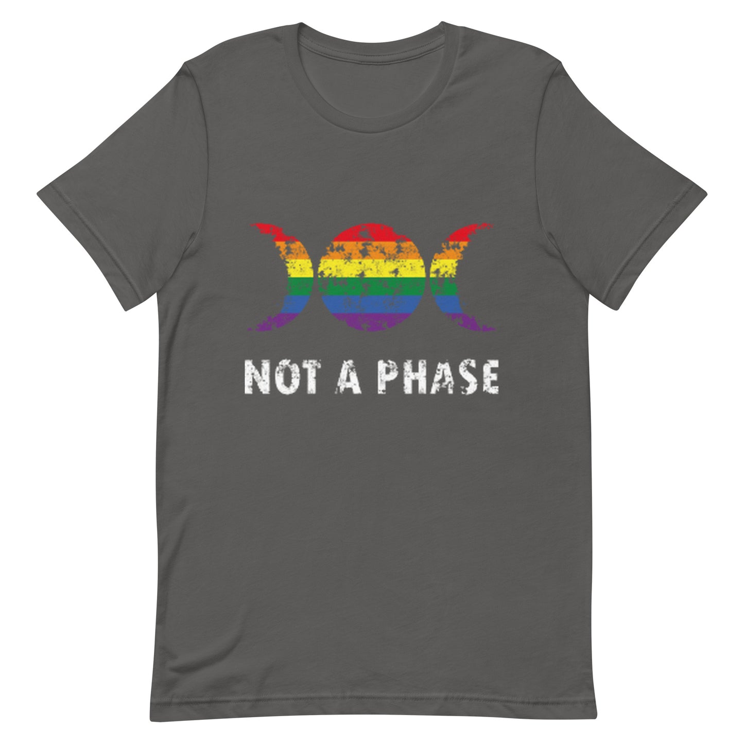 LGBTQ Pride T-Shirt - Not A Phase Asphalt Pride unisex-staple-t-shirt-asphalt-front-63fa7dee073f8