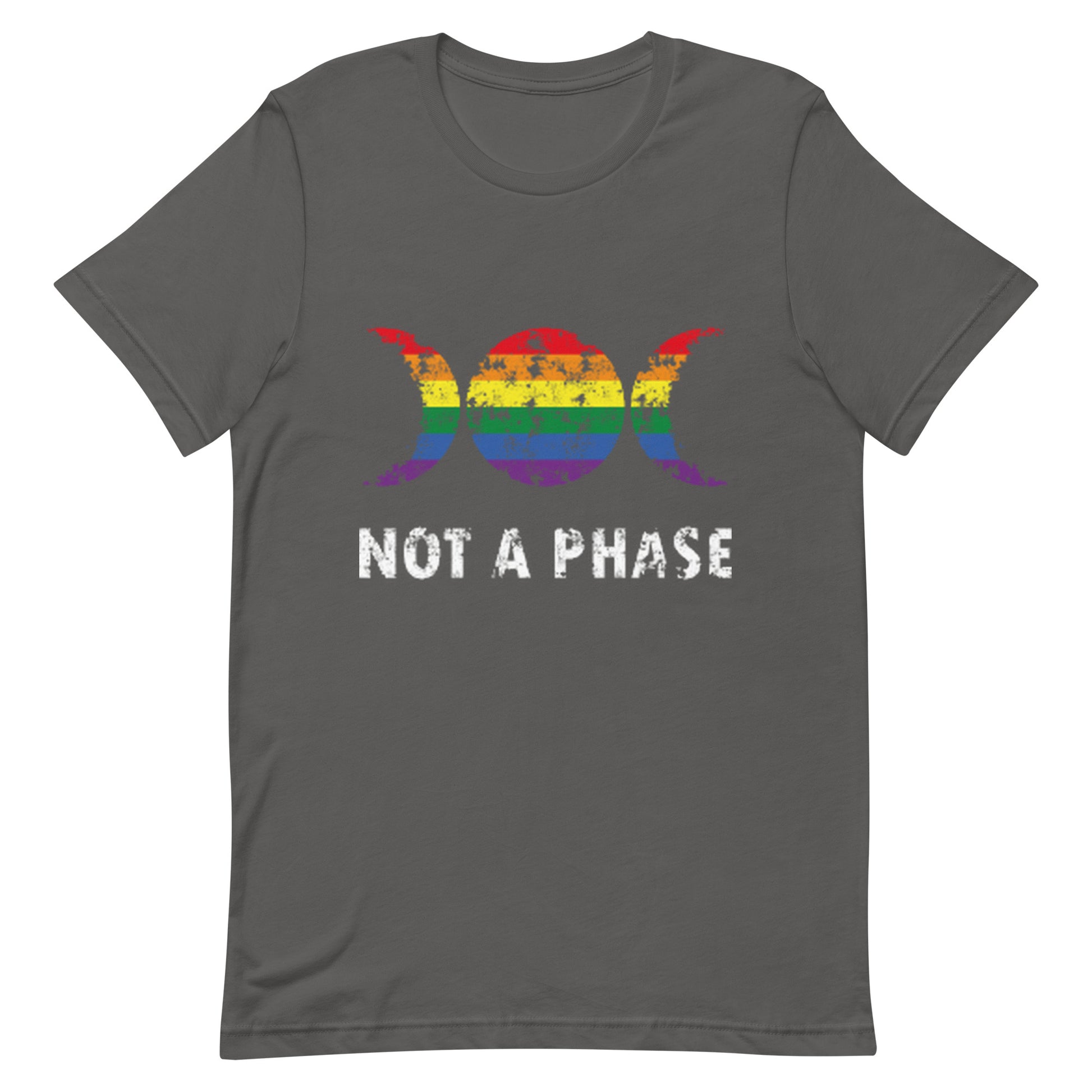 LGBTQ Pride T-Shirt - Not A Phase Asphalt Pride unisex-staple-t-shirt-asphalt-front-63fa7dee073f8