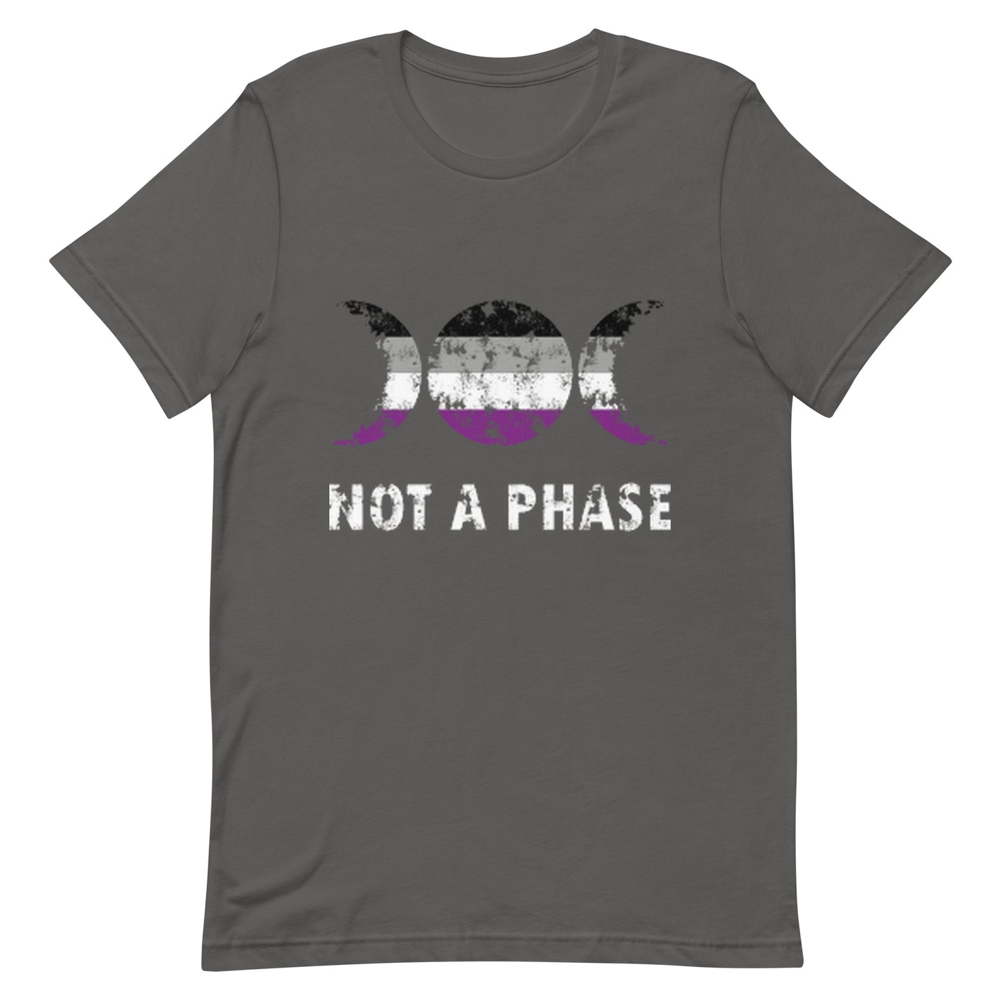 Asexual Ace Pride Shirt Not A Phase Asphalt Asexual unisex-staple-t-shirt-asphalt-front-63fa807ed89ee