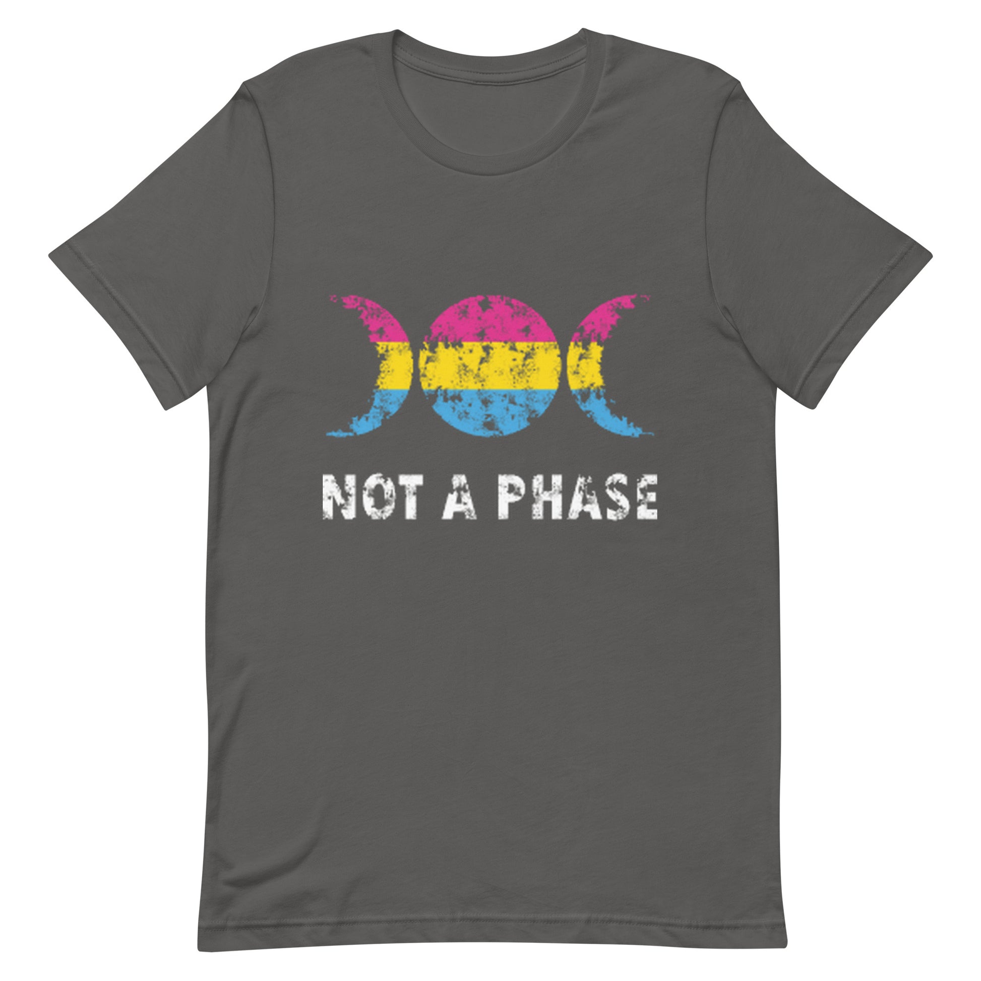 Pansexual Pan Pride T-Shirt - Not A Phase Asphalt Pansexual unisex-staple-t-shirt-asphalt-front-63fa81e64fce4