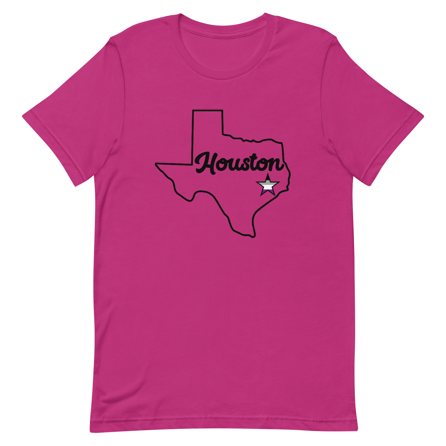 Houston Texas Asexual Star Tee Berry Asexual unisex-staple-t-shirt-berry-front-635b528c5a985