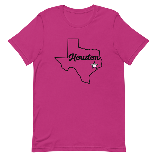 Houston Texas Asexual Star Tee Berry Asexual unisex-staple-t-shirt-berry-front-635b528c5a985