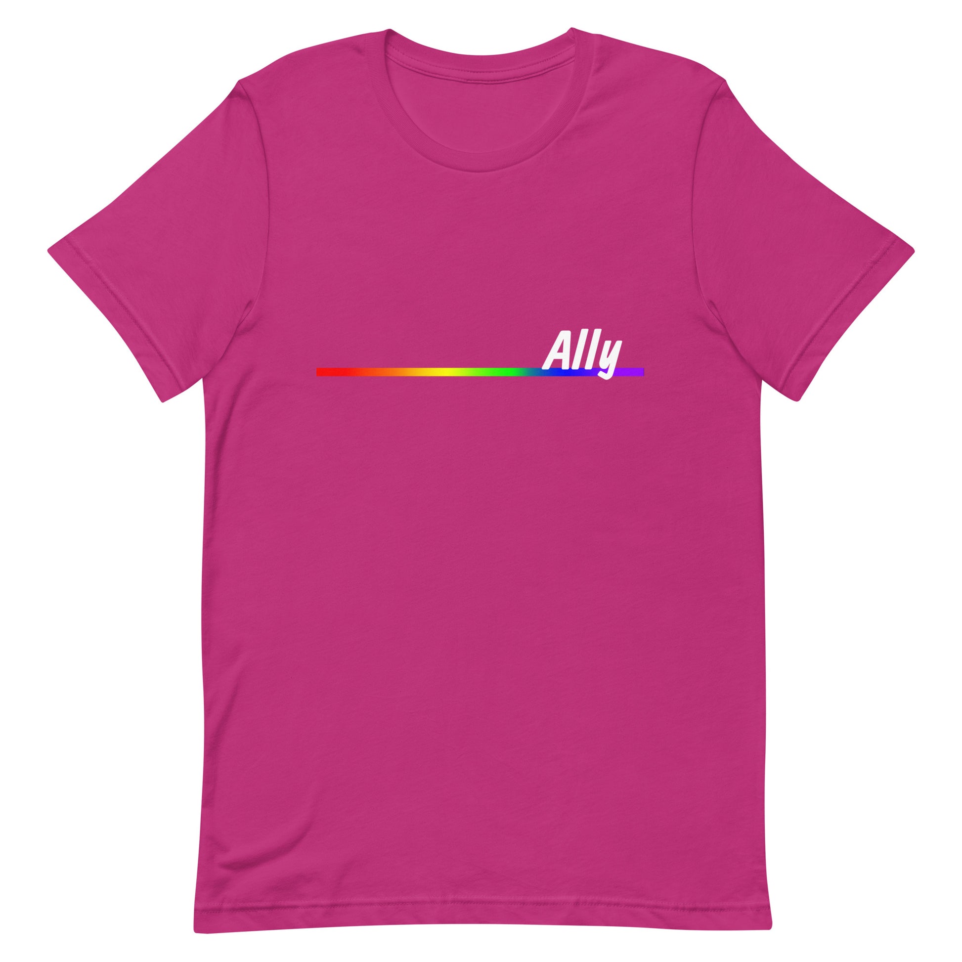 Straight Ally T-Shirt - Ally Berry Straight Ally unisex-staple-t-shirt-berry-front-638c04a0afa15