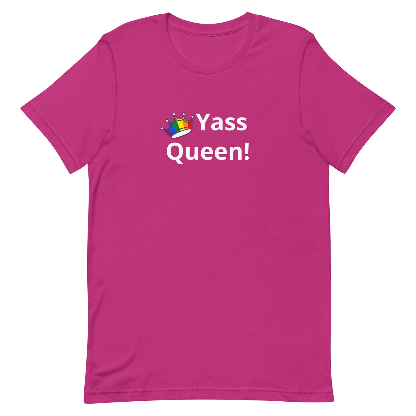 LGBTQ Pride T-Shirt - Yass Queen Berry Pride unisex-staple-t-shirt-berry-front-63b38de6e0f7c