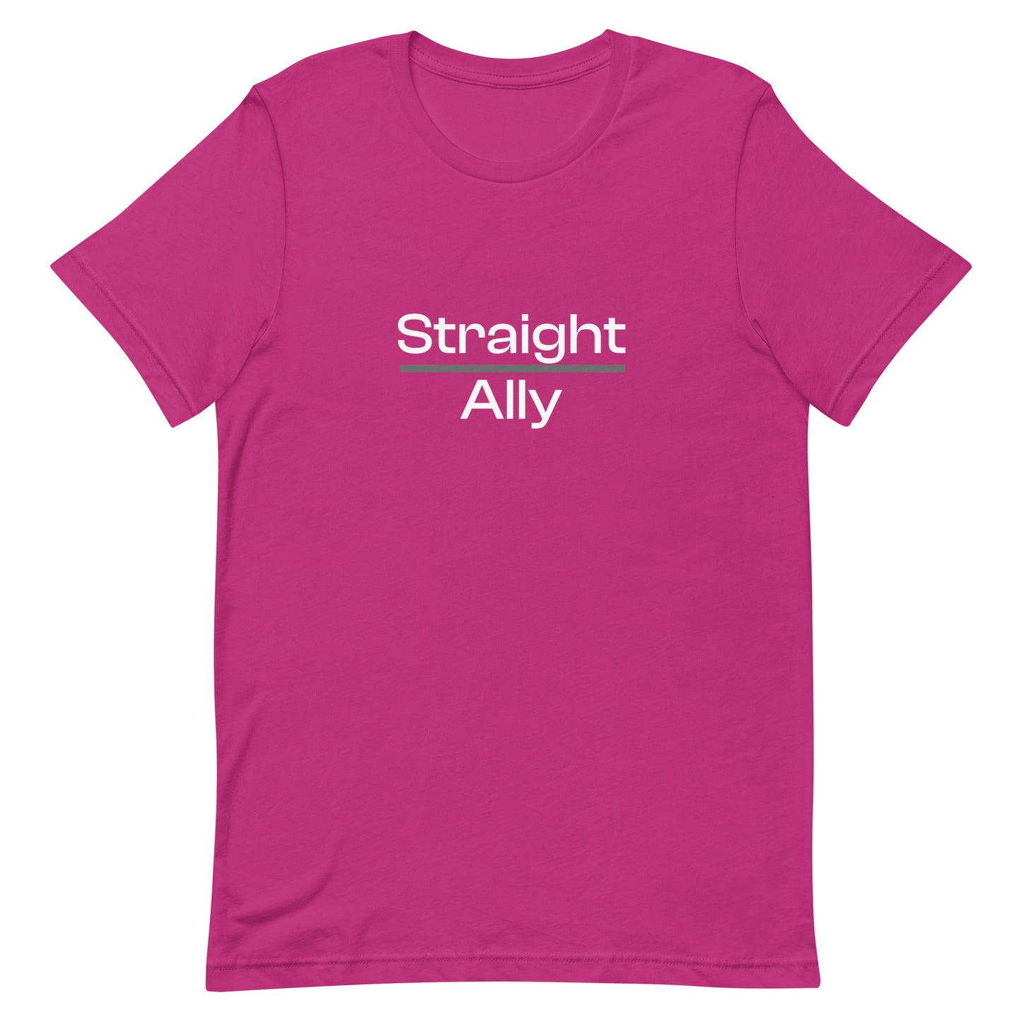 Straight Ally Pride T-Shirt Berry Straight Ally unisex-staple-t-shirt-berry-front-63b4e62f306ab