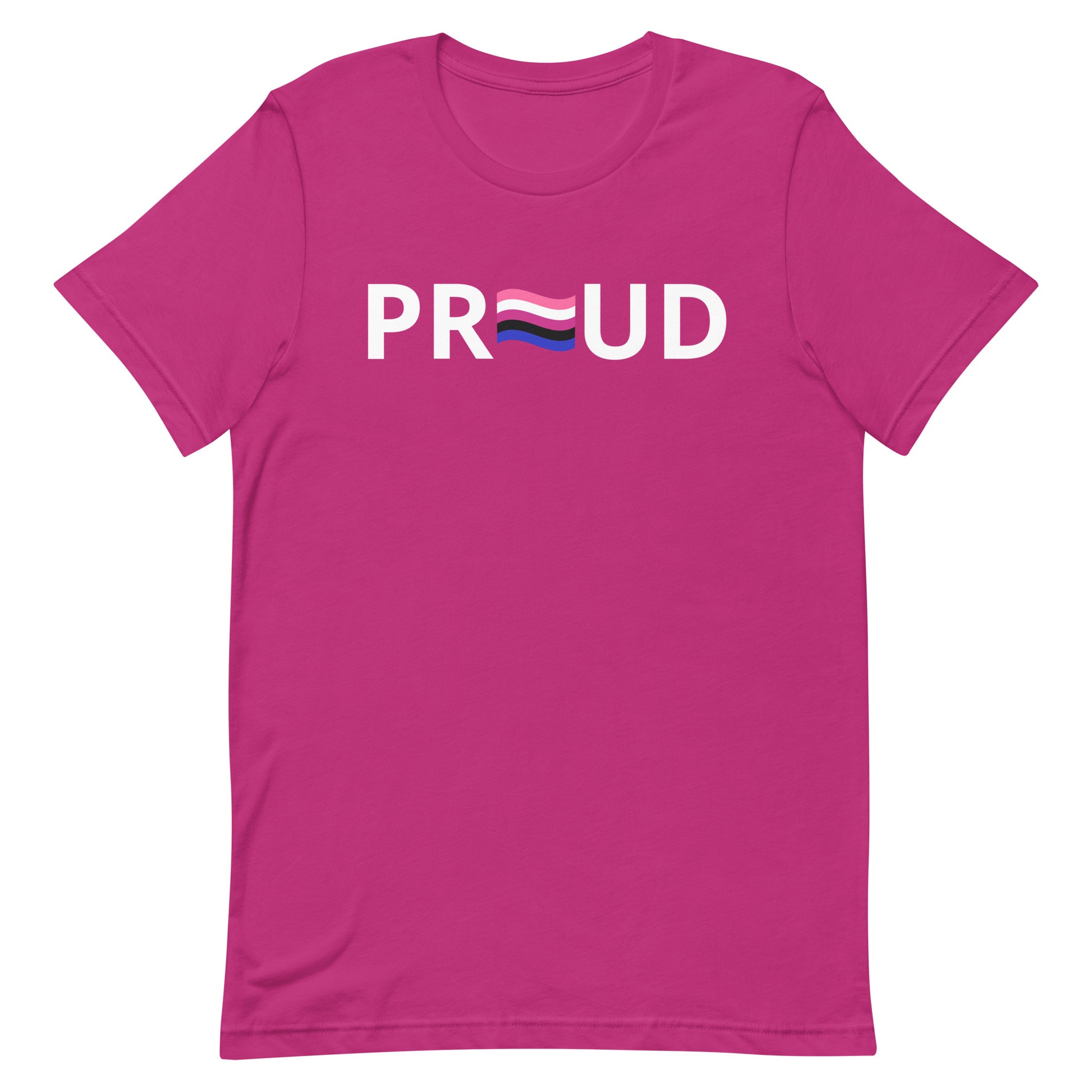 Genderfluid Pride T-Shirt - Proud Berry Genderfluid unisex-staple-t-shirt-berry-front-63b76ff796b24