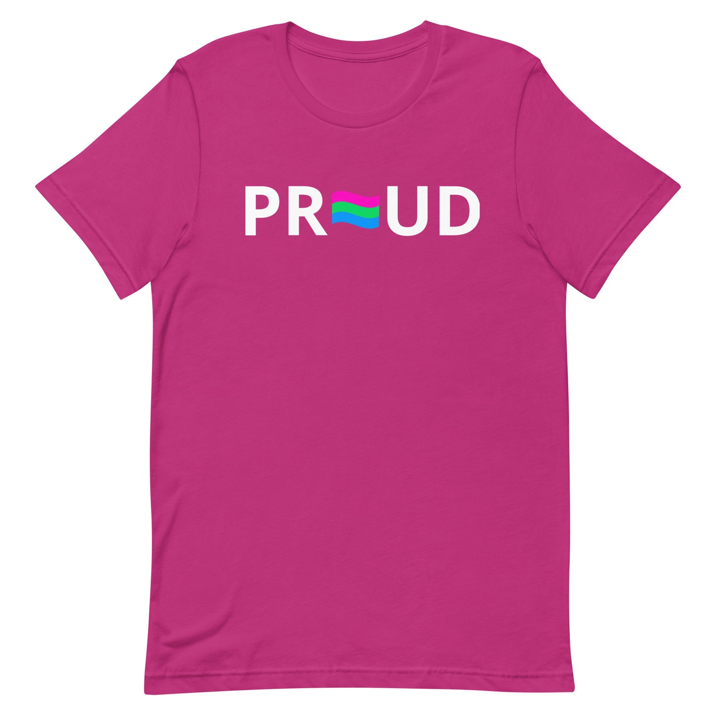 Polysexual Poly Pride T-shirt - Proud Berry Polysexual unisex-staple-t-shirt-berry-front-63ba33e0e799a