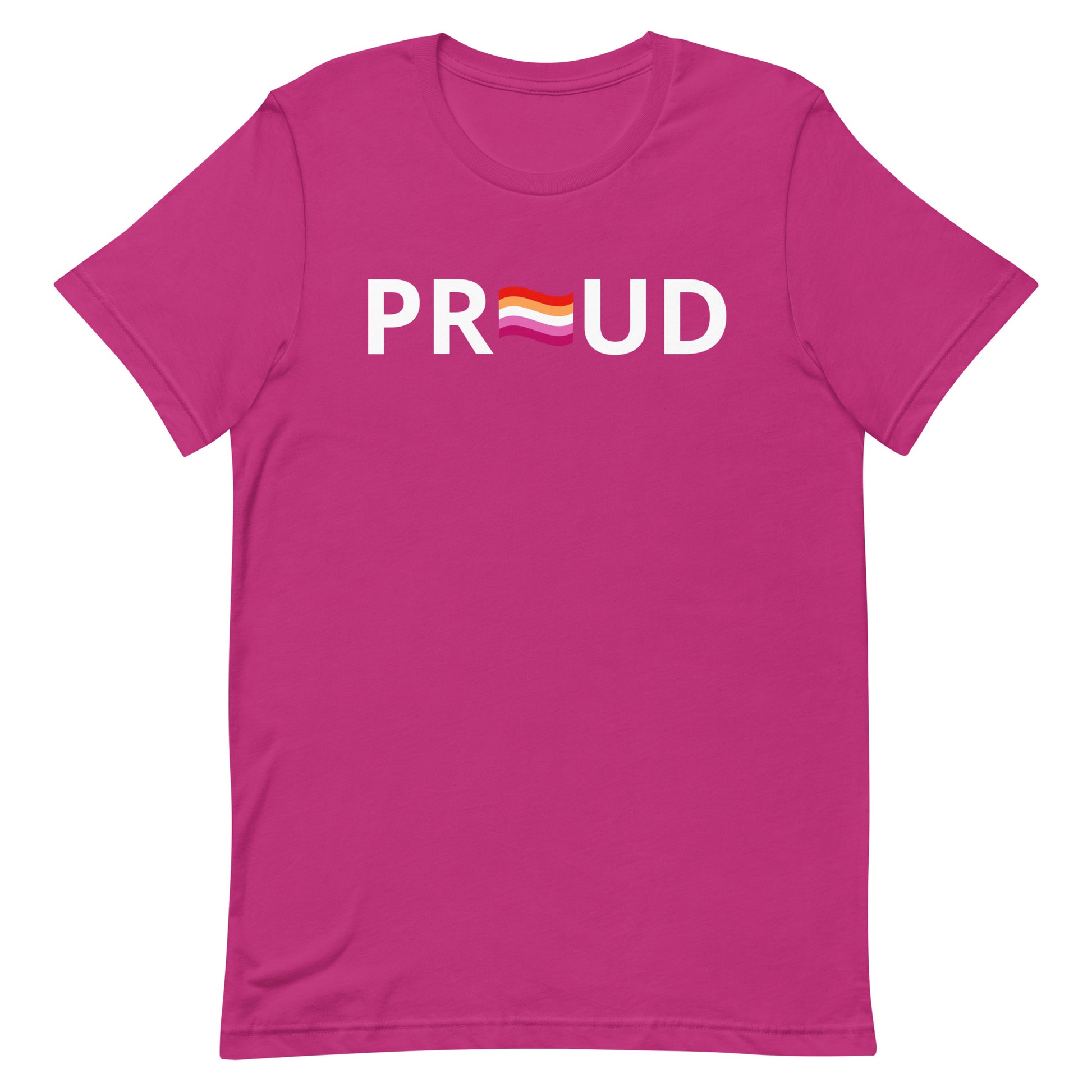 Lesbian Pride T-shirt - Proud Berry Lesbian unisex-staple-t-shirt-berry-front-63ba3646b18ab