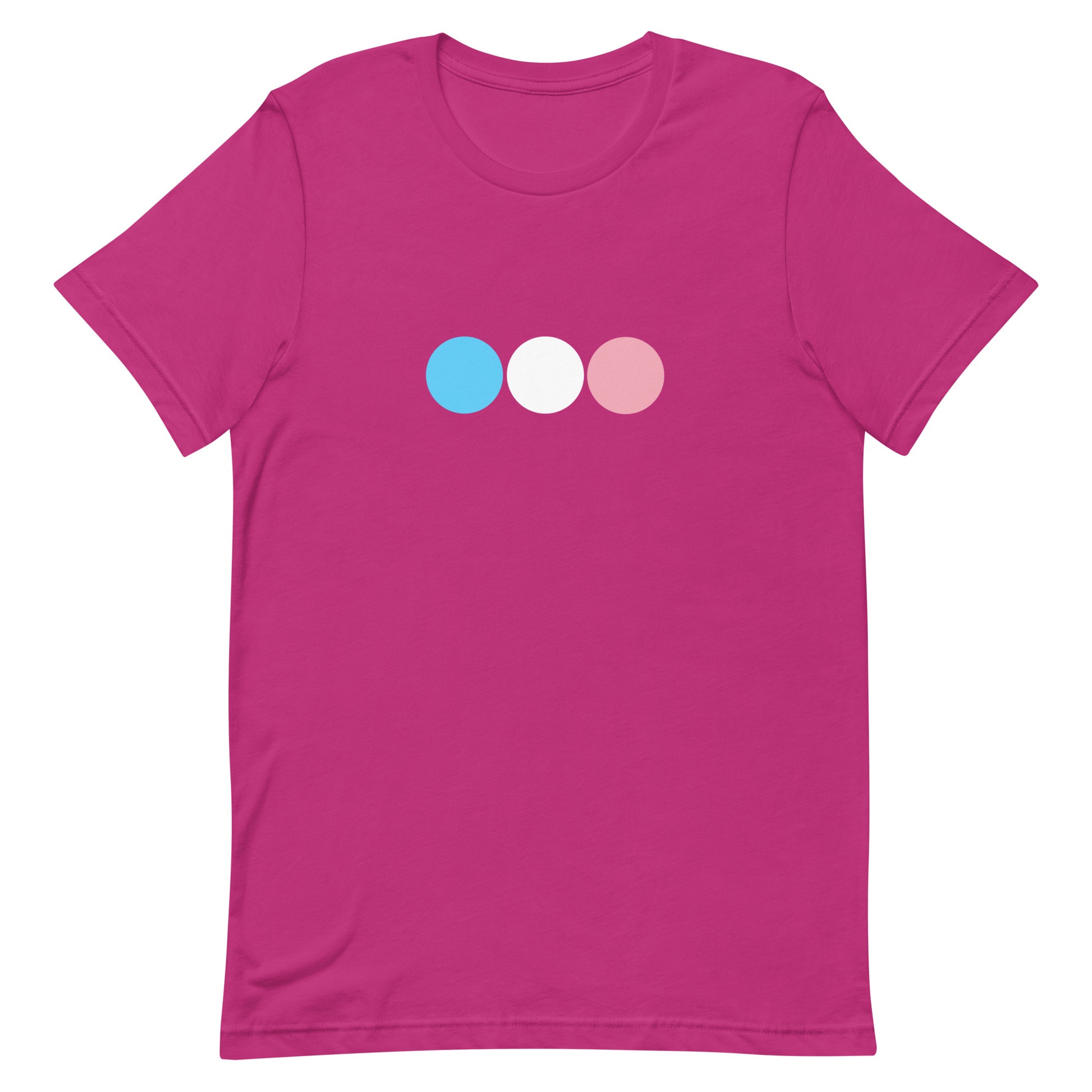 Transgender Trans Pride T-Shirt - Circles Berry Transgender unisex-staple-t-shirt-berry-front-63bb66a7260e4