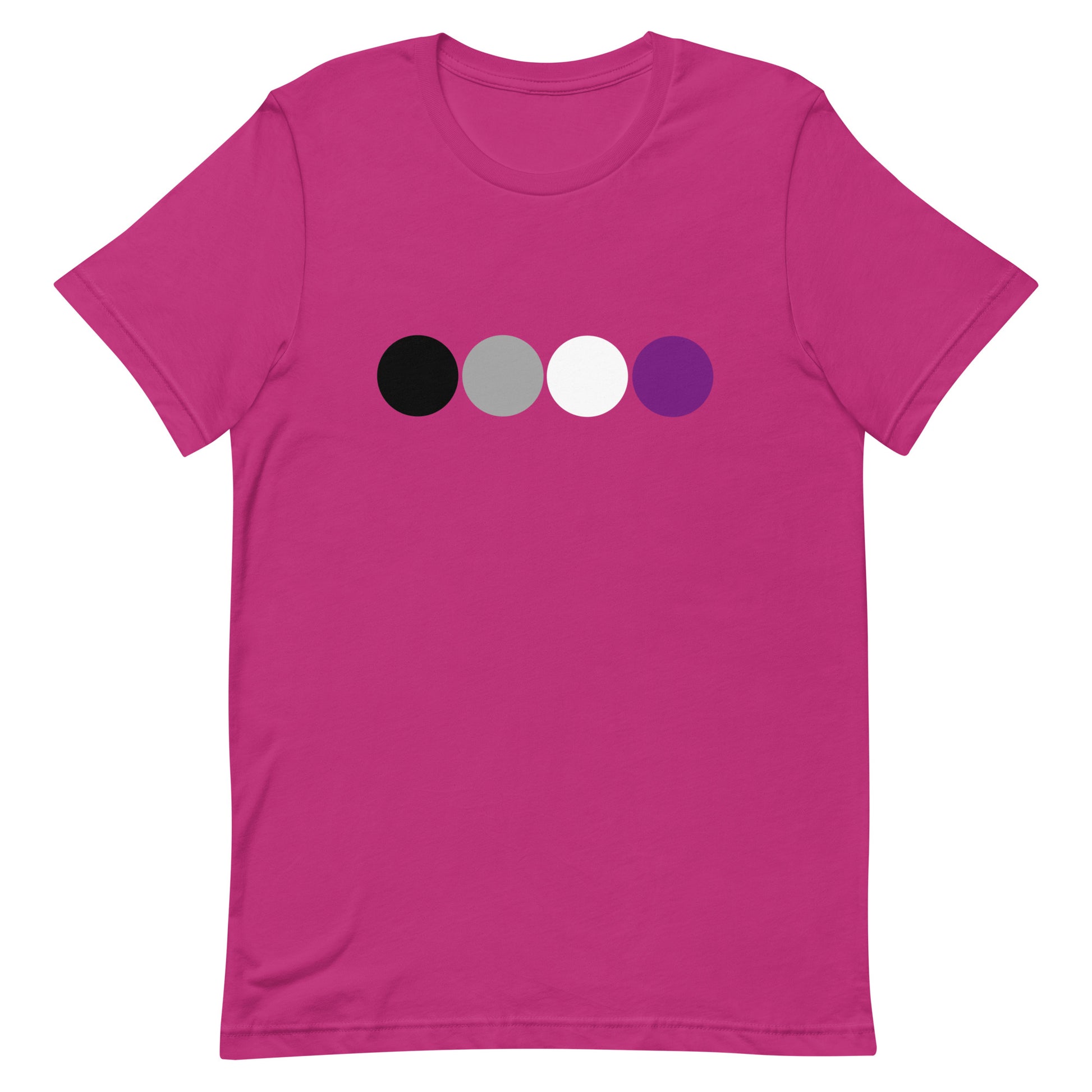 Asexual Ace Pride Shirt Circles Berry Asexual unisex-staple-t-shirt-berry-front-63bb69a8a069a