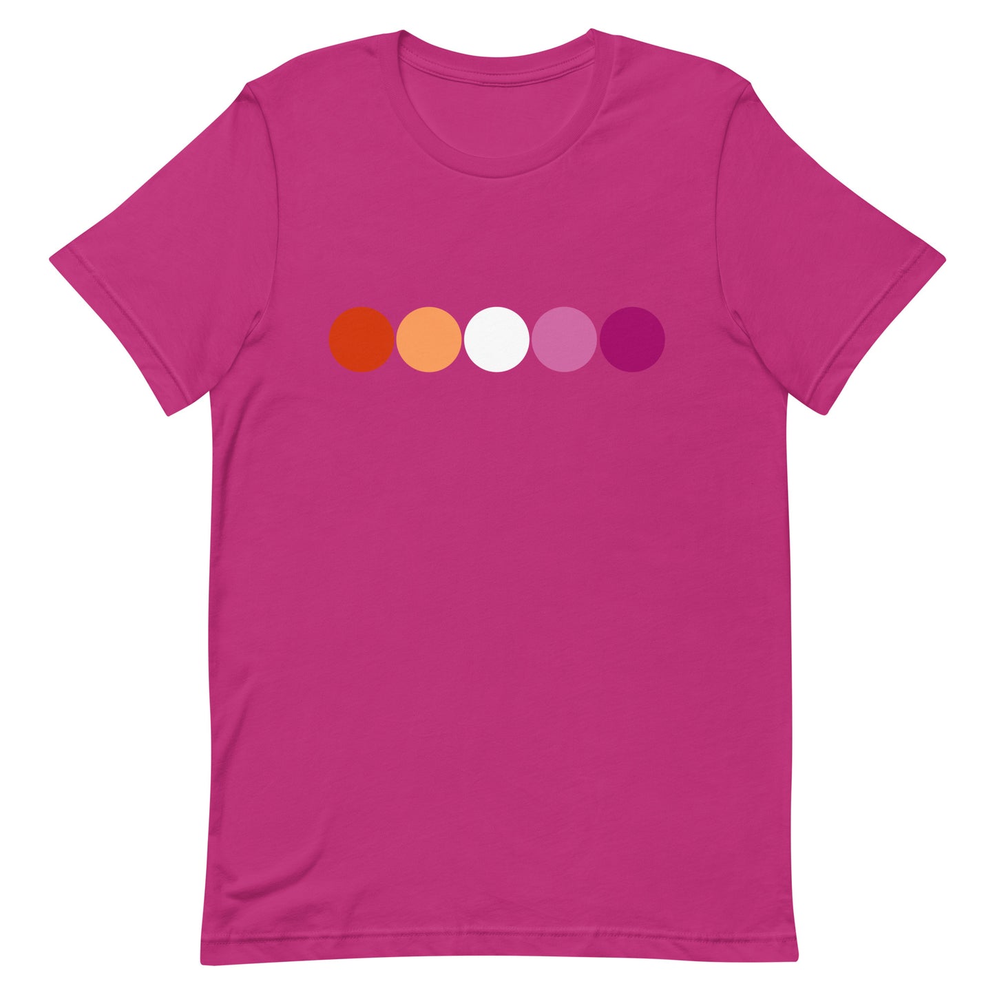 Lesbian Pride T-shirt - Circles Berry Lesbian unisex-staple-t-shirt-berry-front-63bb6efe02d0e