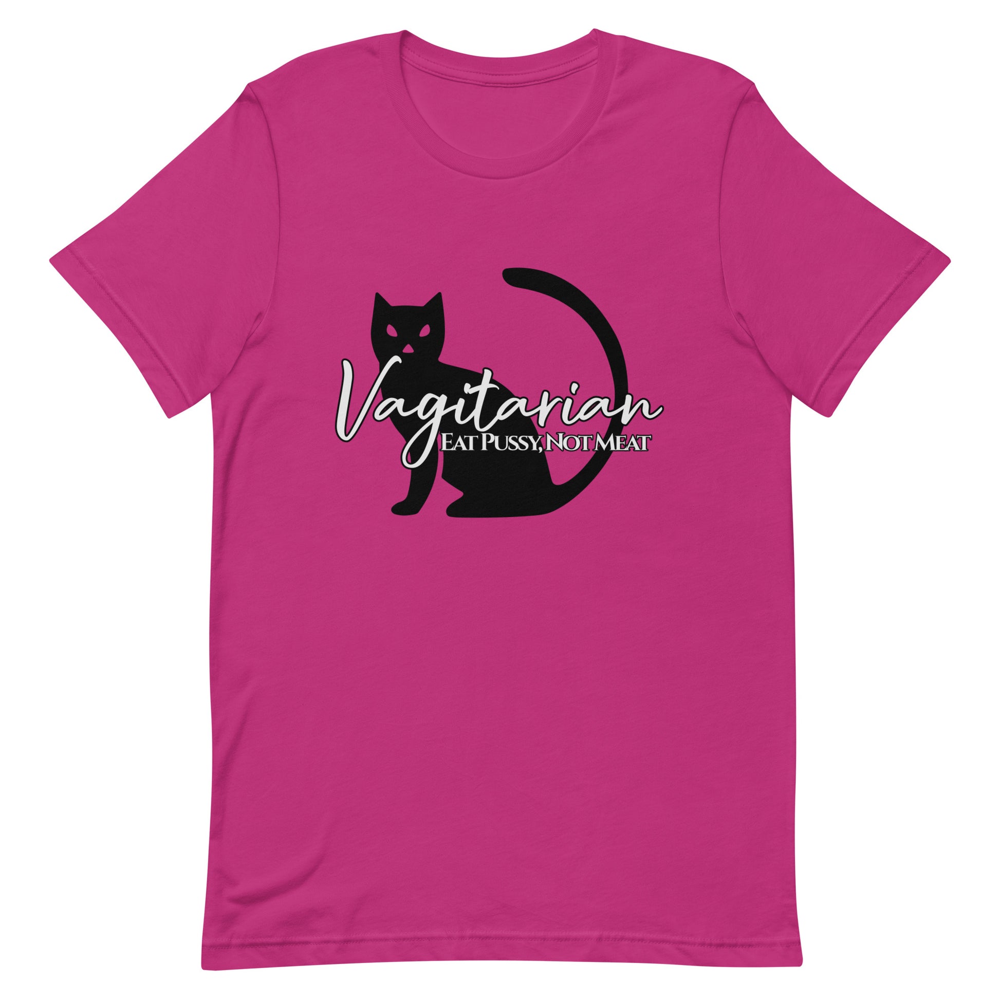 Lesbian Pride T-Shirt - Vagitarian Berry Lesbian unisex-staple-t-shirt-berry-front-63bf65ce667ea