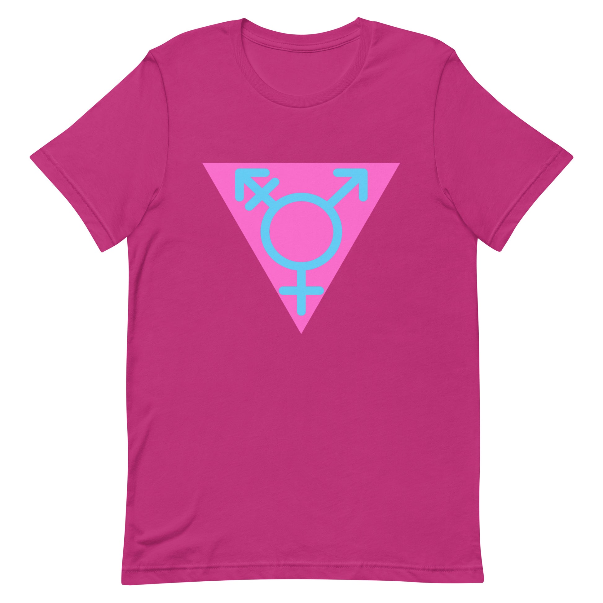 Transgender Trans Pride T-Shirt - Symbol Triangle Berry Transgender unisex-staple-t-shirt-berry-front-63d72d4d71531