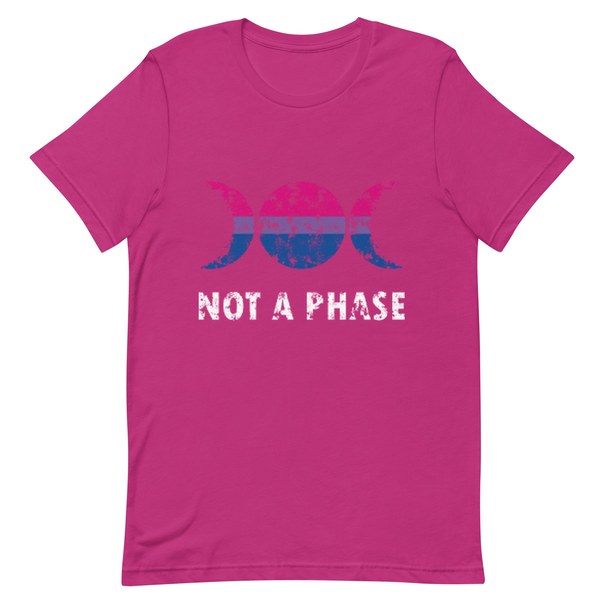 Bisexual Bi Pride Shirt Not A Phase Berry Bisexual unisex-staple-t-shirt-berry-front-63fa7cdeb1f30