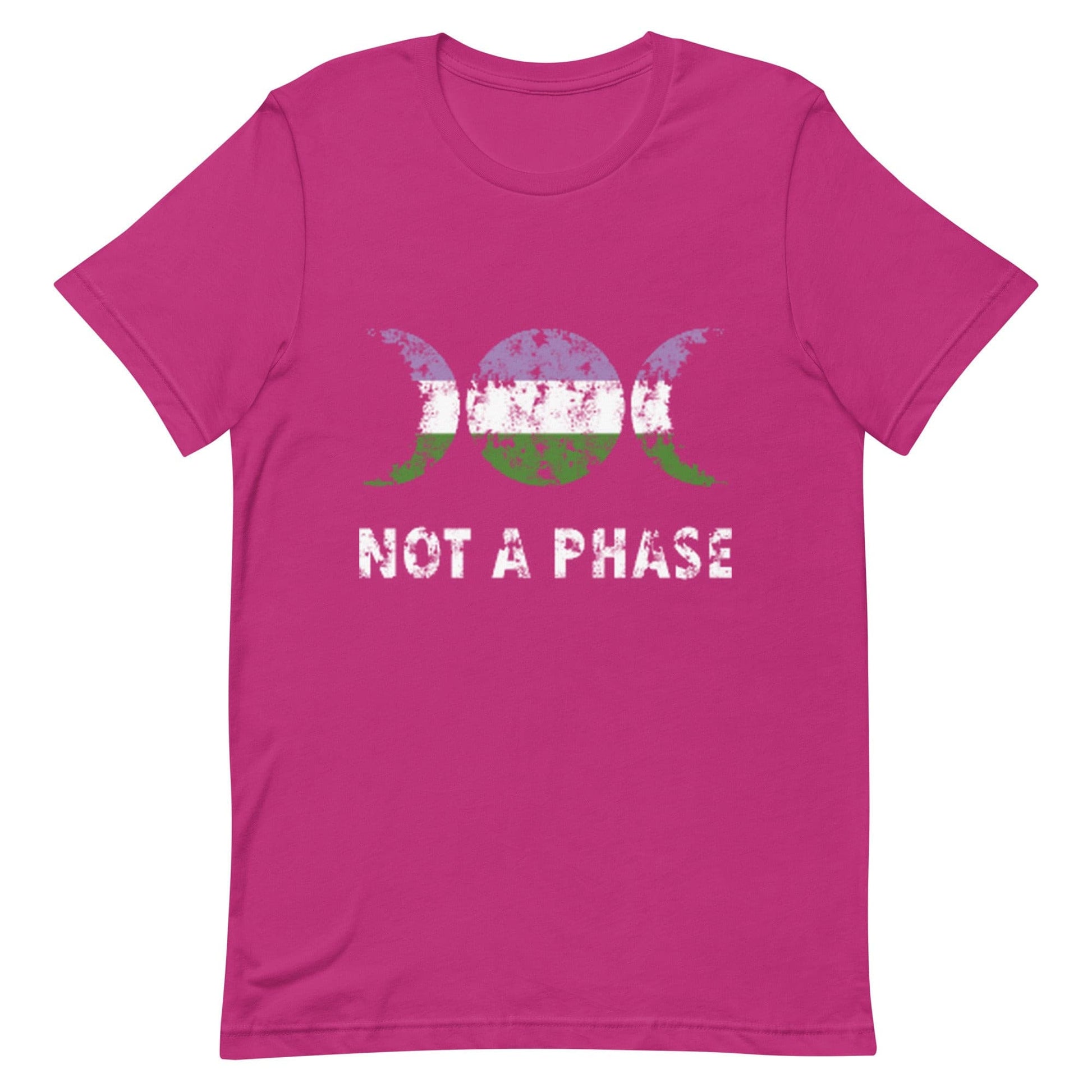 Genderqueer Pride Shirt - Not A Phase Berry unisex-staple-t-shirt-berry-front-63fa7d5b0f5f0