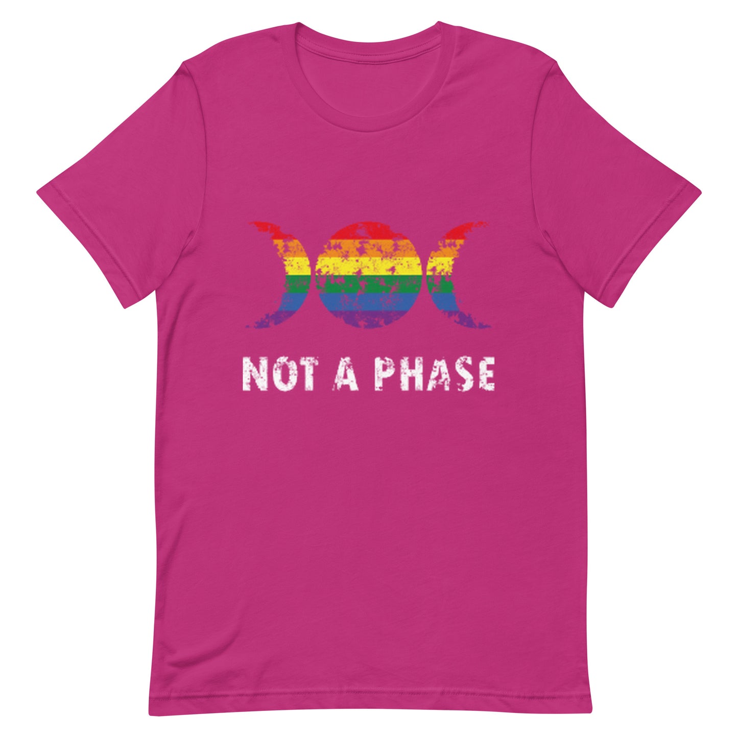 LGBTQ Pride T-Shirt - Not A Phase Berry Pride unisex-staple-t-shirt-berry-front-63fa7dee05229