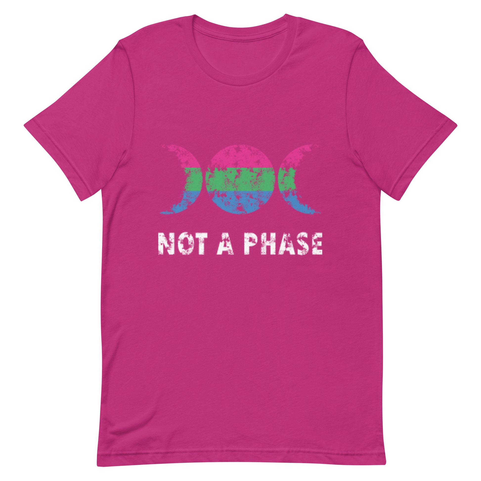 Polysexual Poly Pride T-Shirt - Not A Phase Berry Polysexual unisex-staple-t-shirt-berry-front-63fa828d5f11e