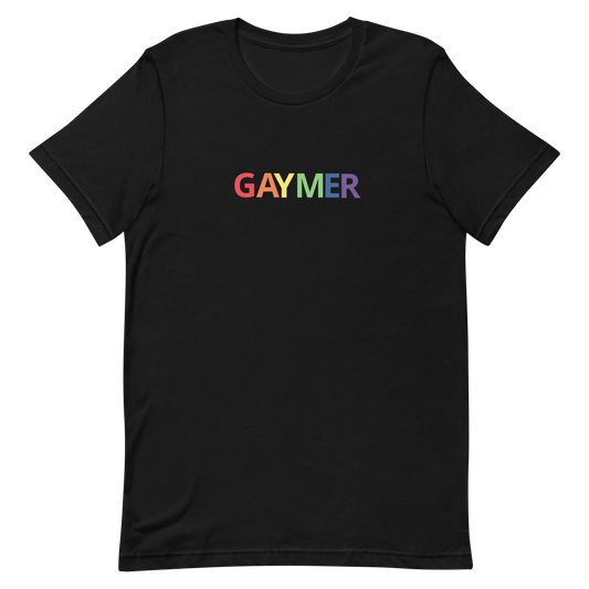 Gaymer Tee Black Gay unisex-staple-t-shirt-black-front-63154d516c46c