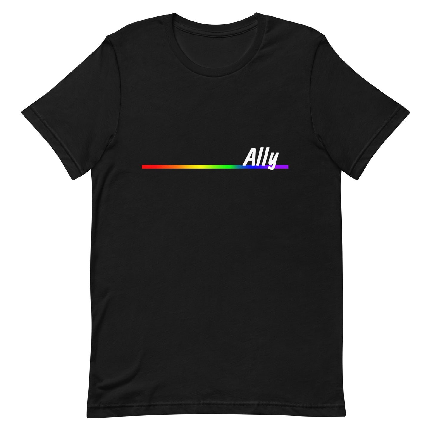 Straight Ally T-Shirt - Ally Black Straight Ally unisex-staple-t-shirt-black-front-638c04a0a8dcd