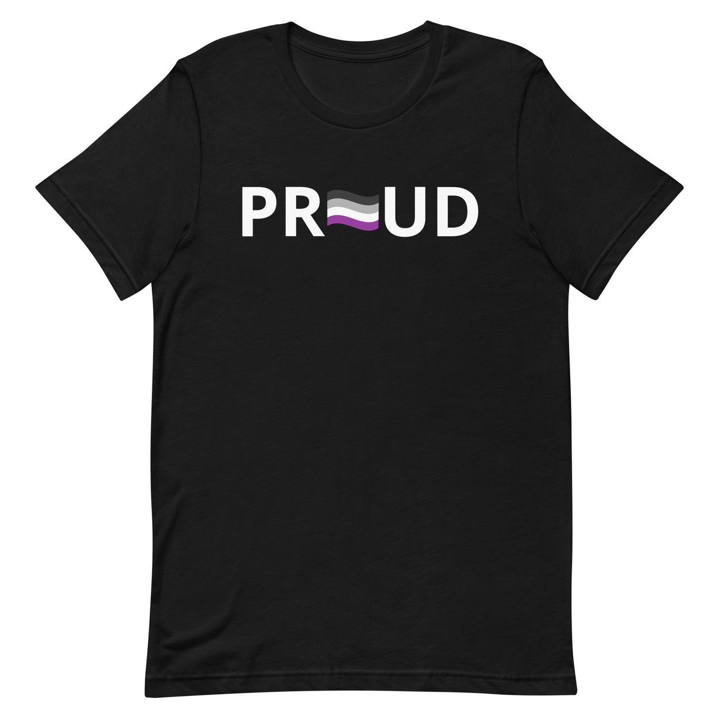 Asexual Ace Pride Shirt Proud Black Asexual unisex-staple-t-shirt-black-front-63b39450607b1