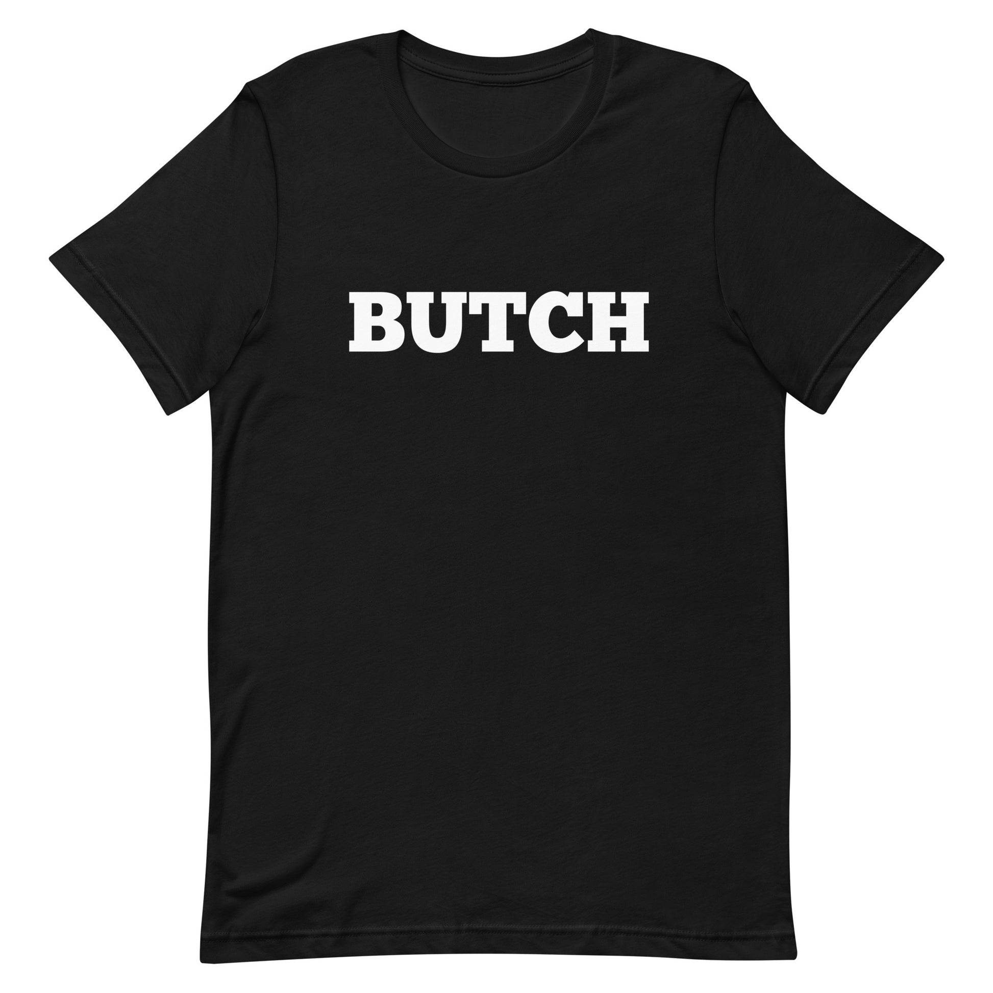 Lesbian Pride T-Shirt - Butch Black Lesbian unisex-staple-t-shirt-black-front-63b4e2d97d1a8