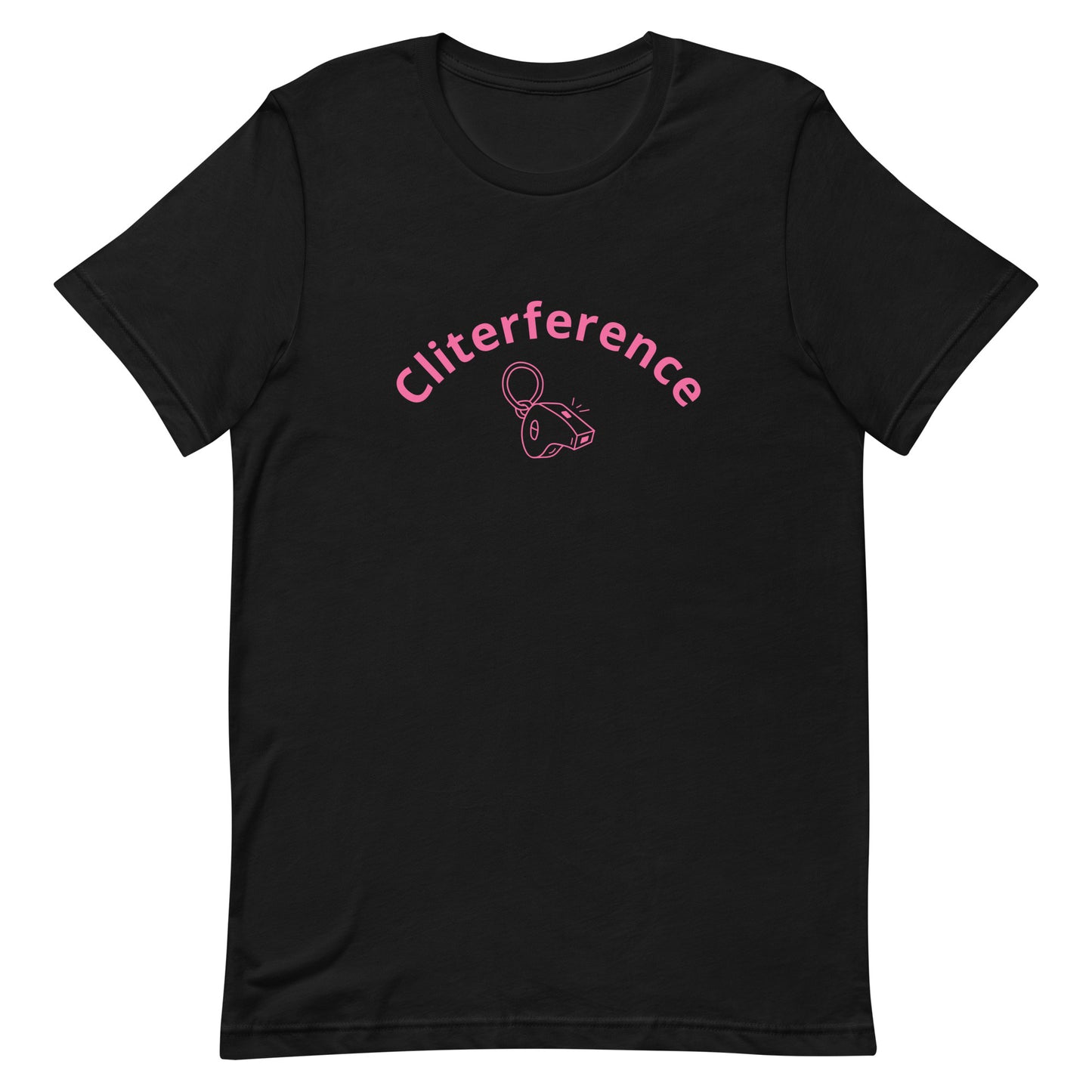 Lesbian Pride T-Shirt - Cliterference Black Lesbian unisex-staple-t-shirt-black-front-63b61b0f709c9