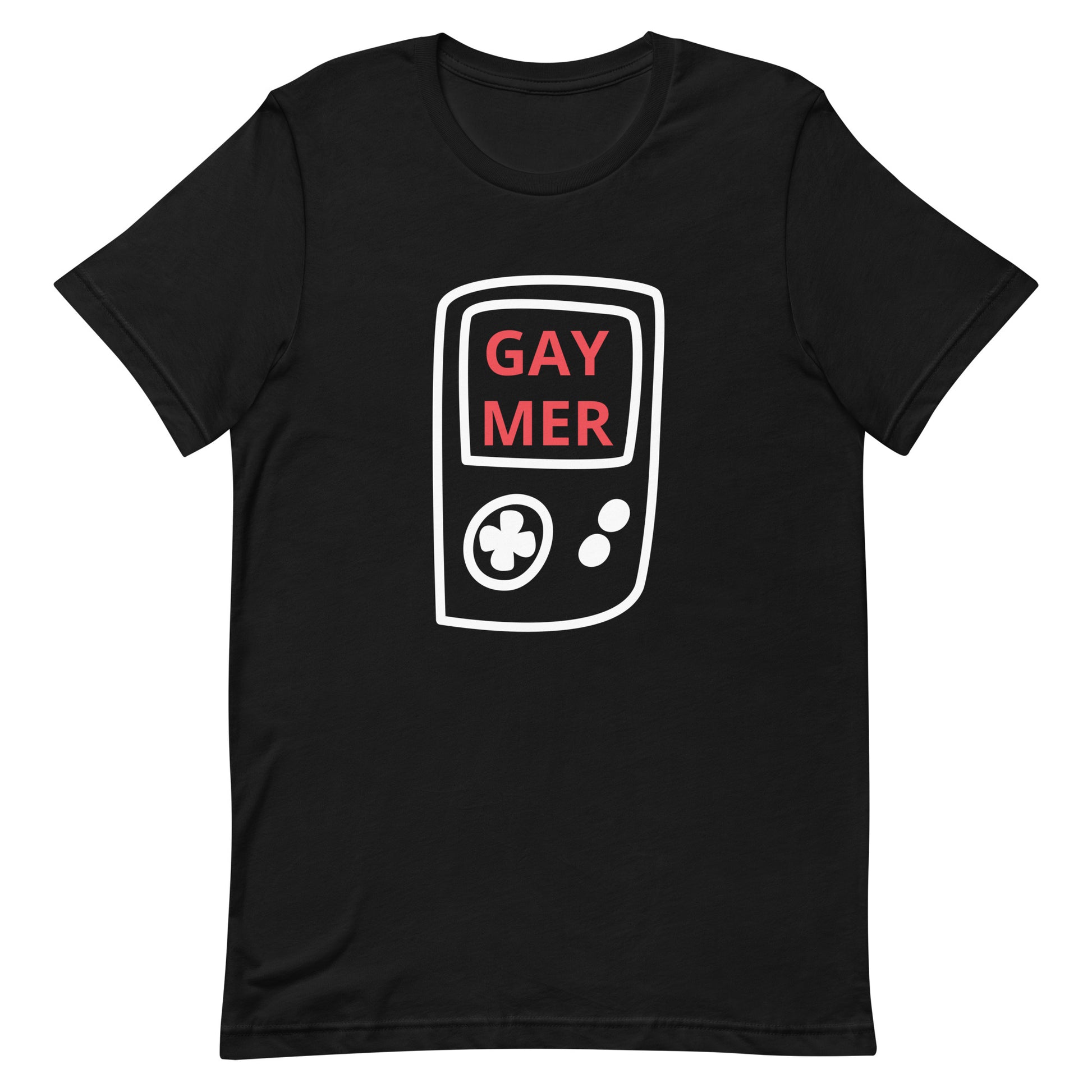 Gaymer Handheld Tee Black Gay unisex-staple-t-shirt-black-front-63b76fa7ca4ec