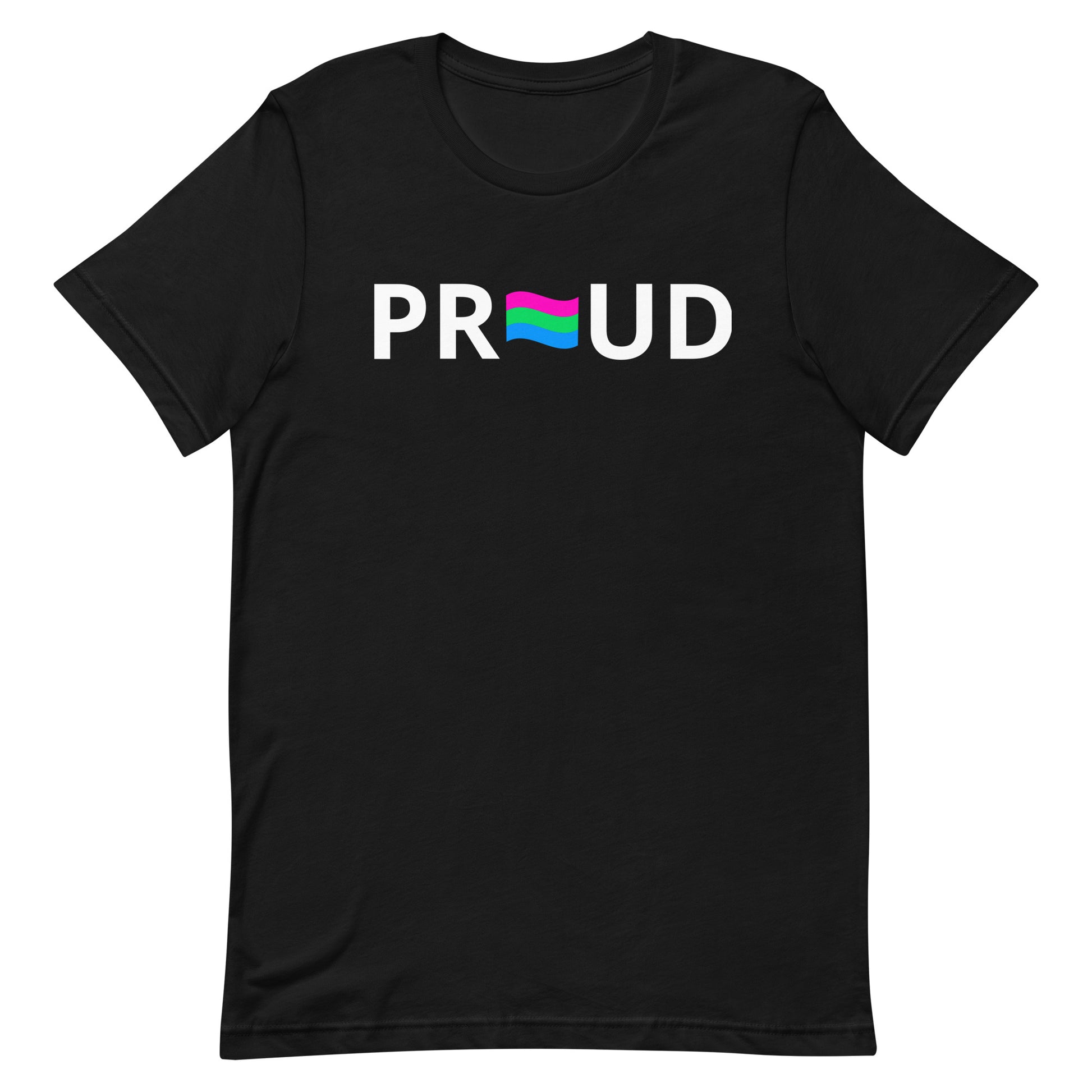 Polysexual Poly Pride T-shirt - Proud Black Polysexual unisex-staple-t-shirt-black-front-63ba33e0e2443