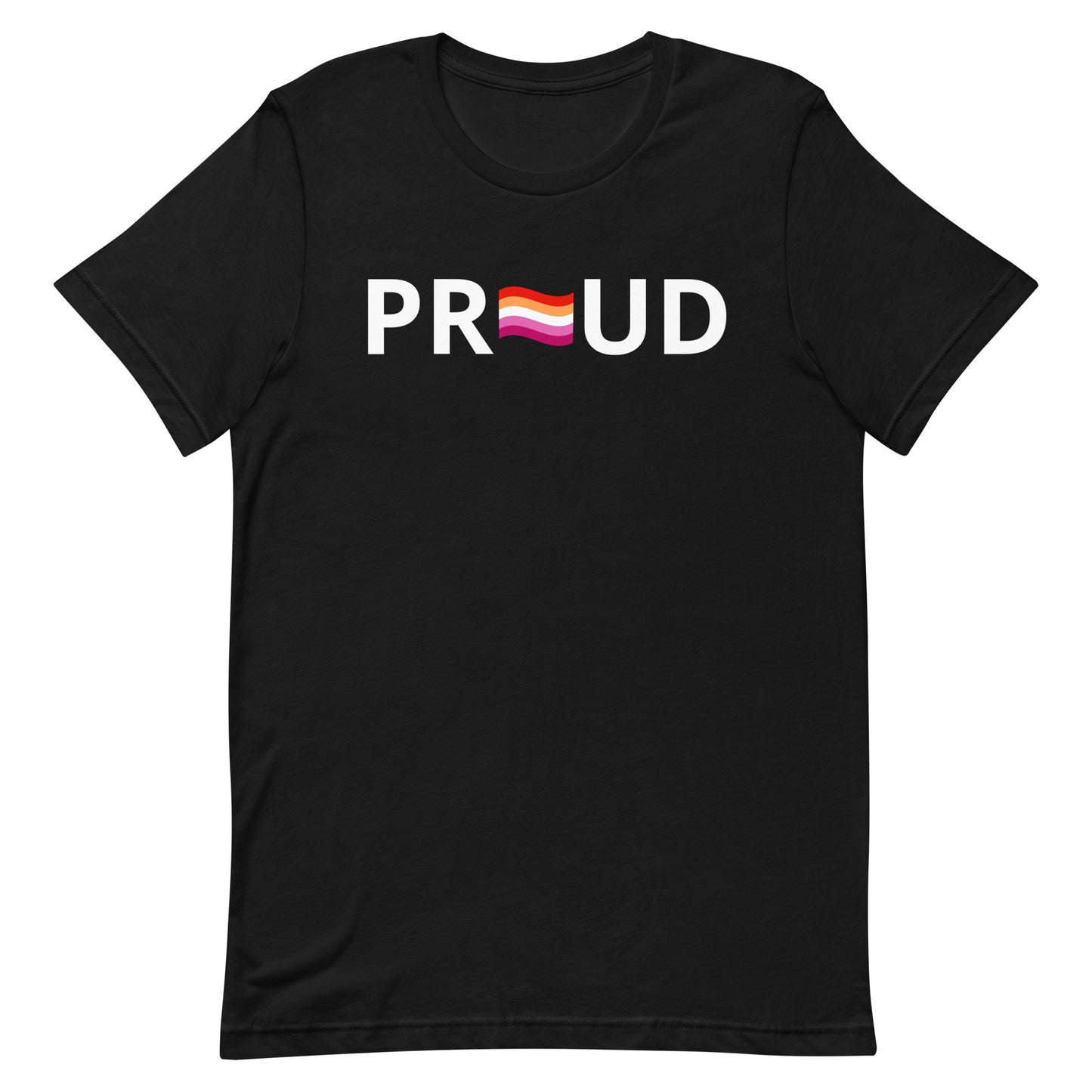 Lesbian Pride T-shirt - Proud Black Lesbian unisex-staple-t-shirt-black-front-63ba3646ac6d1