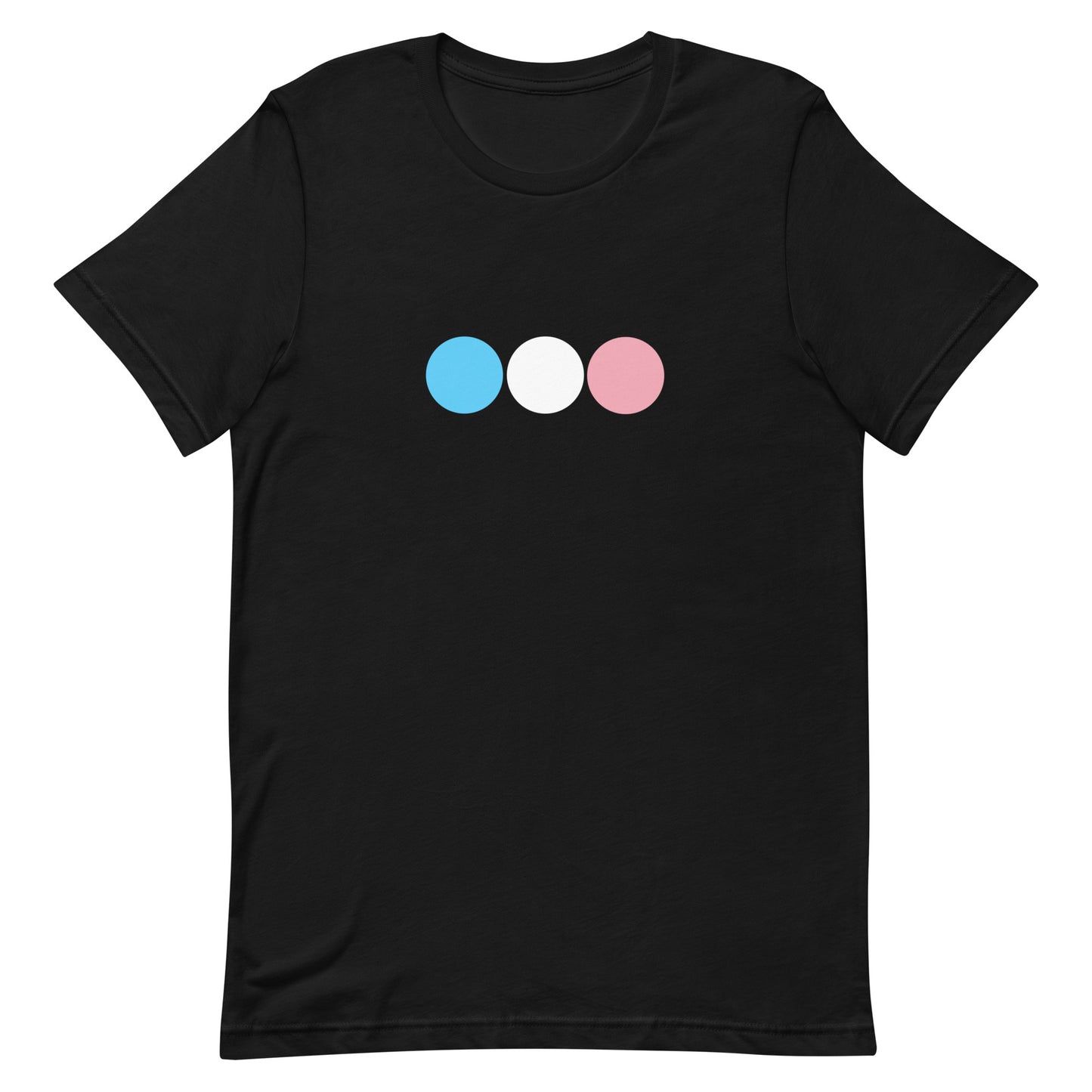 Transgender Trans Pride T-Shirt - Circles Black Transgender unisex-staple-t-shirt-black-front-63bb66a7228ba