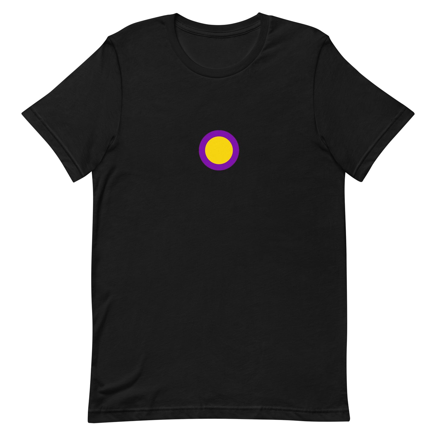 Intersex Pride Shirt - Circle Black Intersex unisex-staple-t-shirt-black-front-63bb6b9ad255c