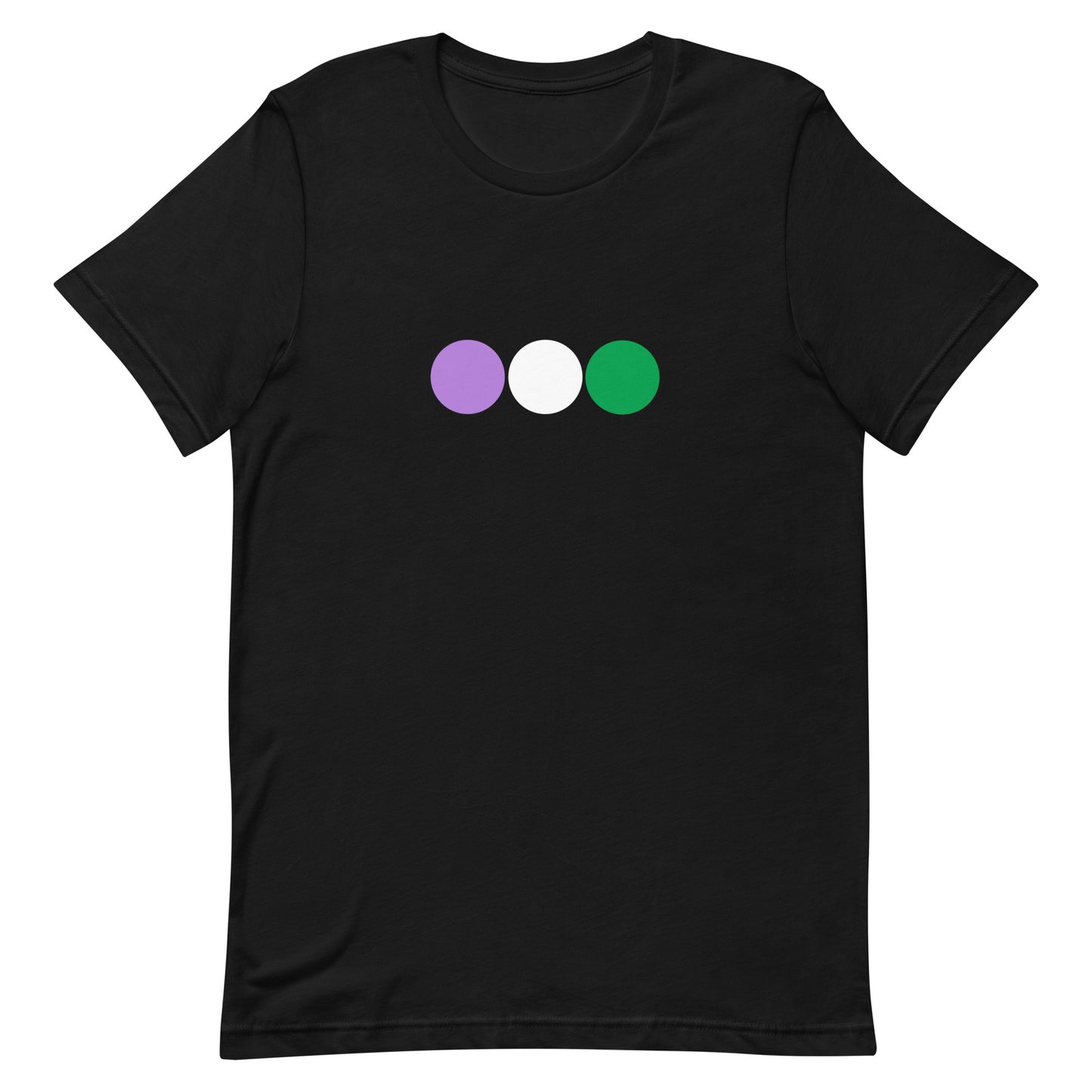 Genderqueer Pride Shirt - Circles Black Genderqueer unisex-staple-t-shirt-black-front-63bb6cbf3c9b6