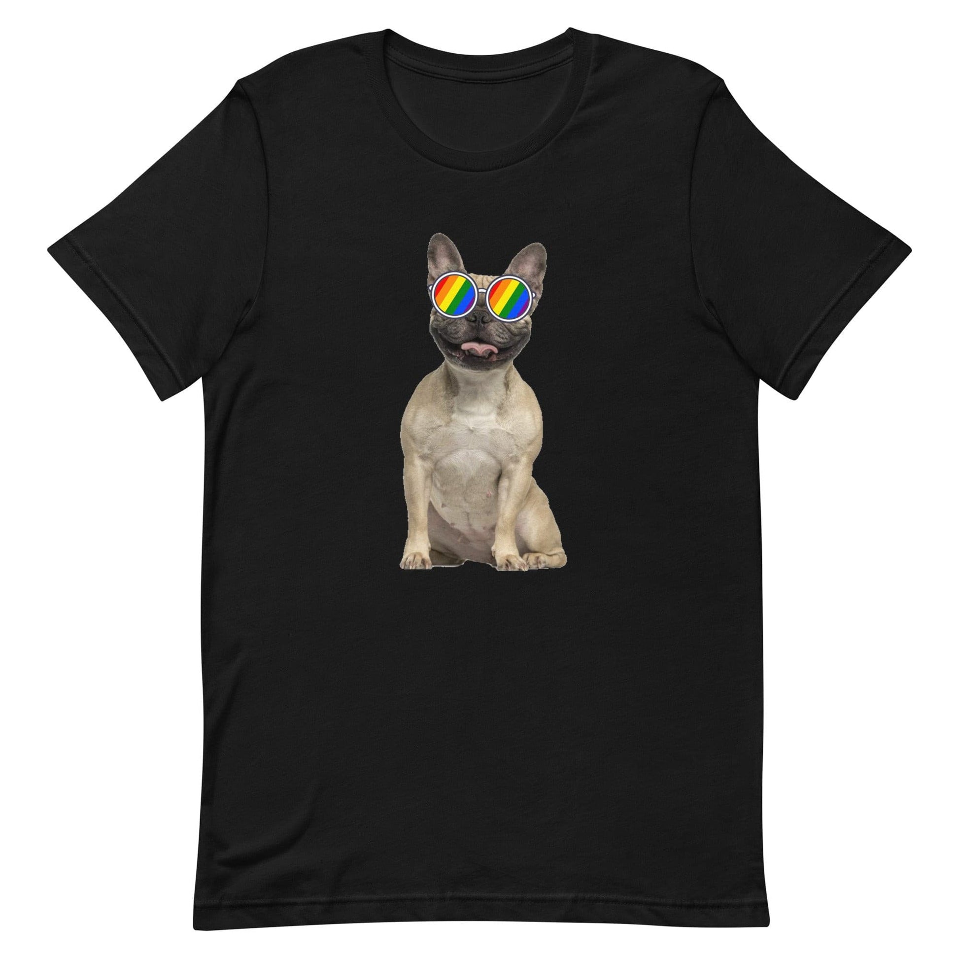 LGBTQ Pride T-Shirt - Frenchie Black Pride unisex-staple-t-shirt-black-front-63ebc52e86c83