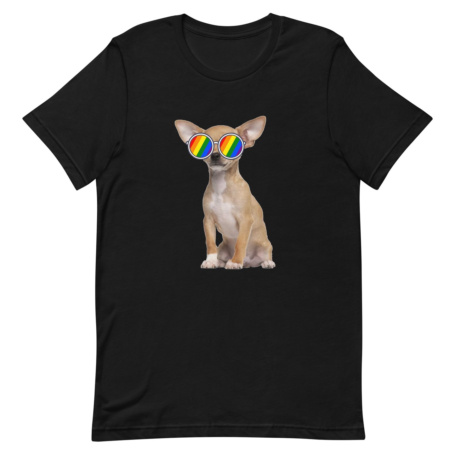 LGBTQ Pride T-Shirt - Chihuahua Black unisex-staple-t-shirt-black-front-63ebc66f89d8f