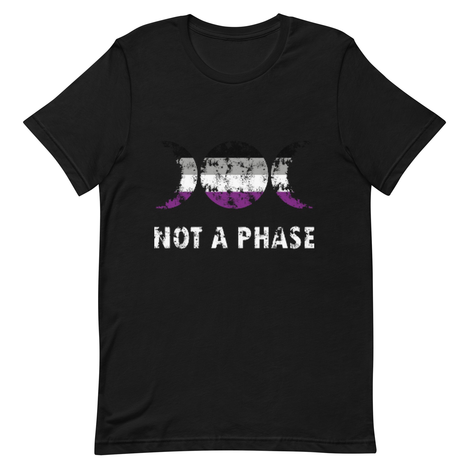 Asexual Ace Pride Shirt Not A Phase Black Asexual unisex-staple-t-shirt-black-front-63fa807ed4456