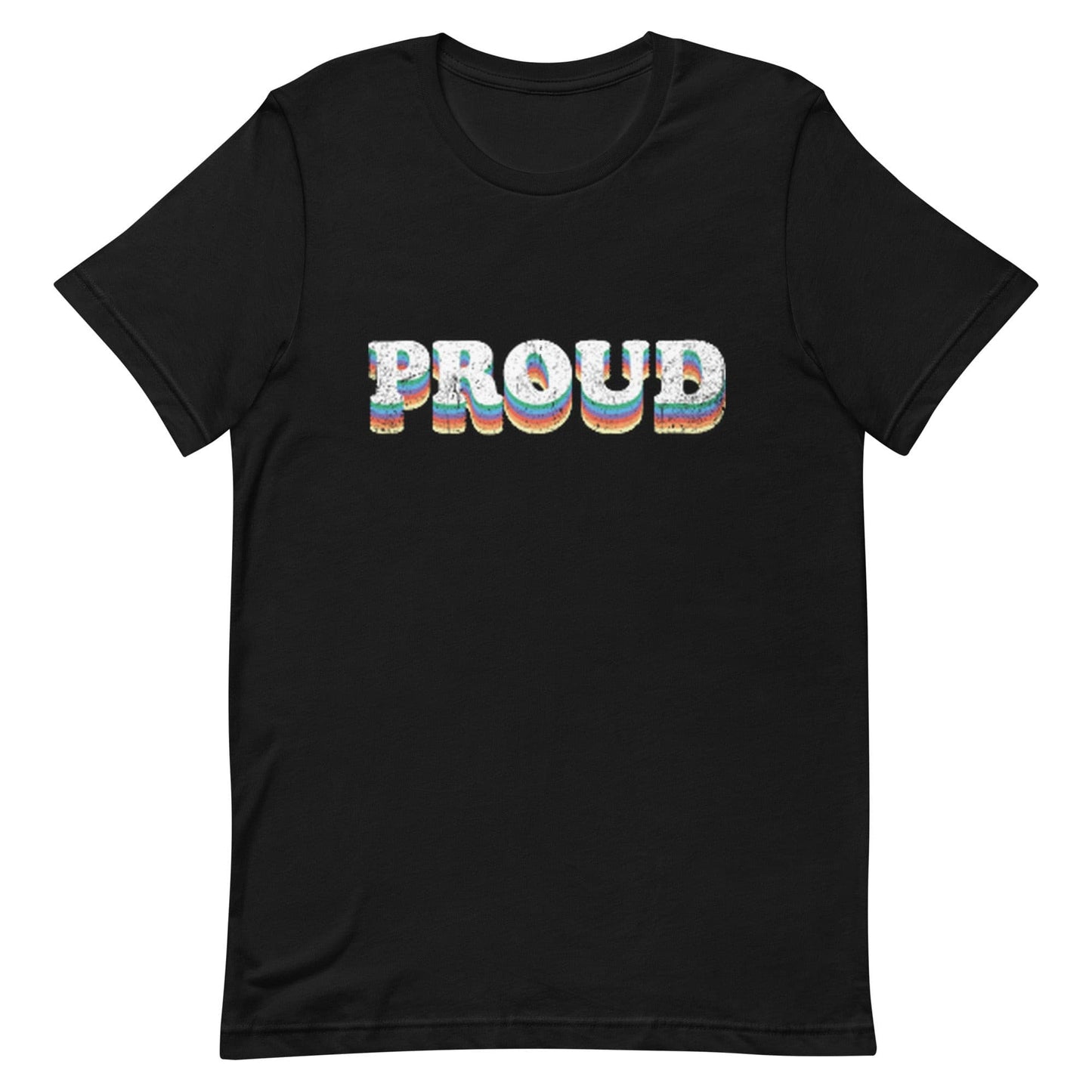 LGBTQ Pride T-Shirt - Proud Black Pride unisex-staple-t-shirt-black-front-63fab3f55c928