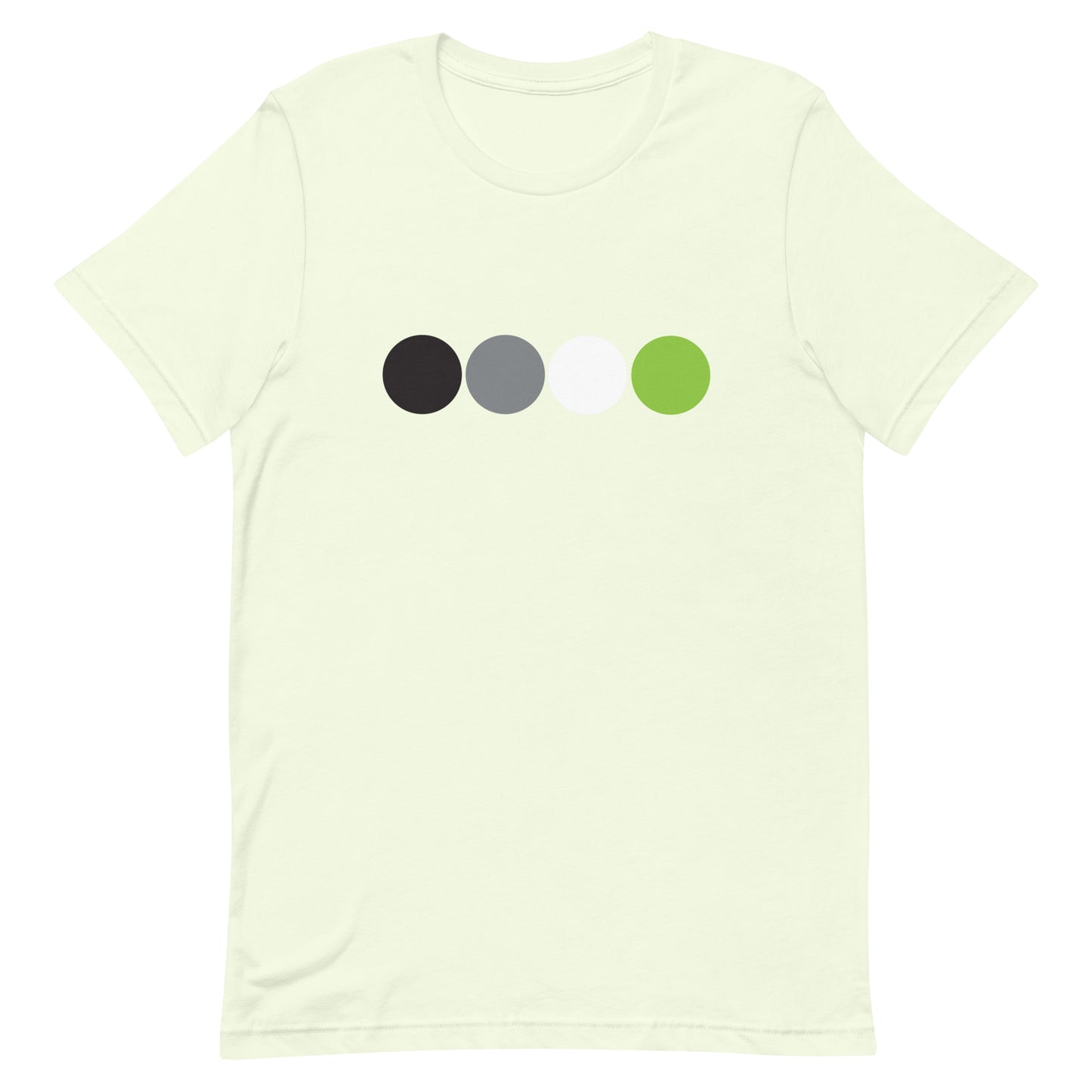 Agender Pride T-Shirt with Circles Citron Agender unisex-staple-t-shirt-citron-front-63bb69fa6007a